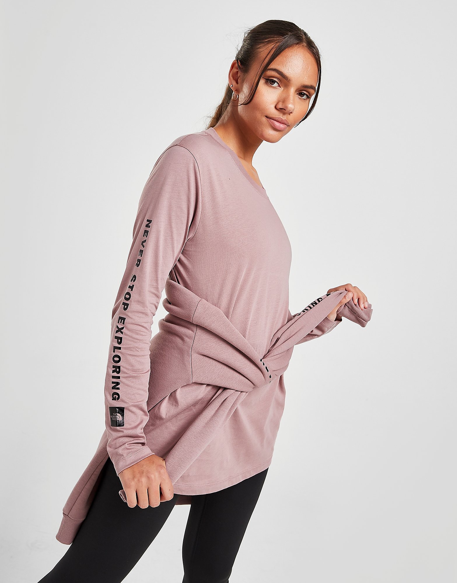 The North Face Long Sleeve Logo T-Shirt - Only at JD - Purple - Womens, Purple