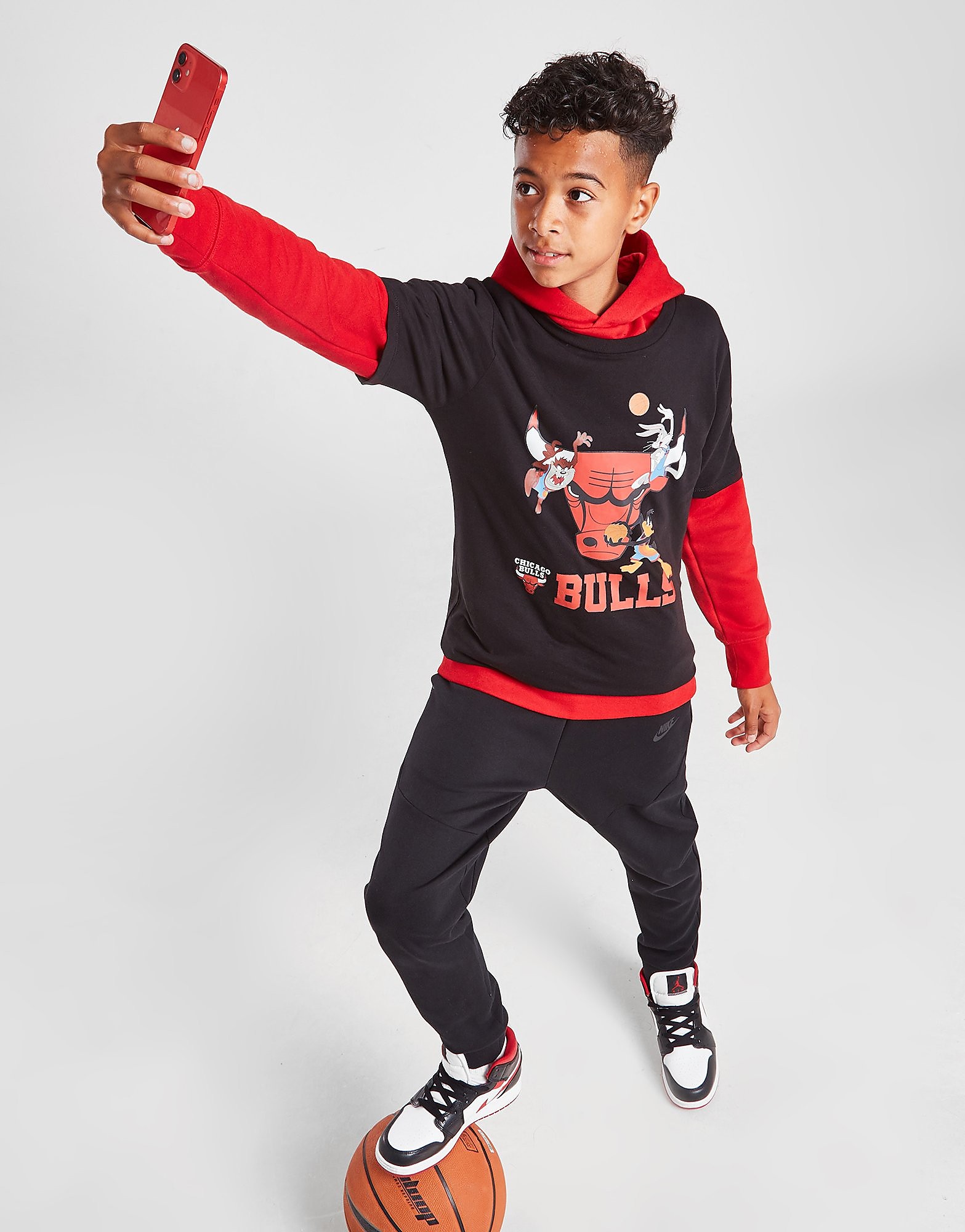 

Official Team Space Jam x Chicago Bulls Warm Up T-Shirt Junior - Black - Kids, Black