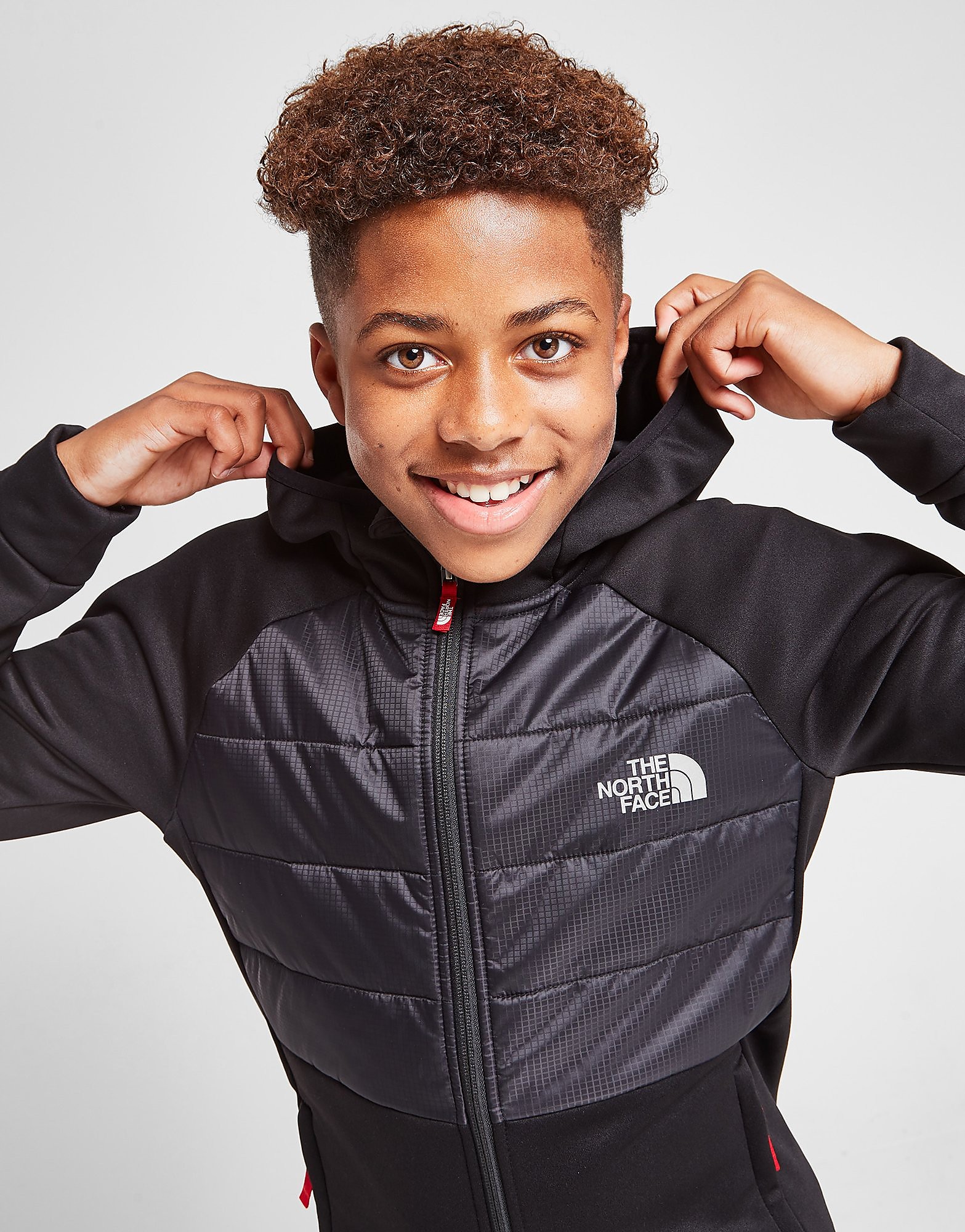 

The North Face Mittelegi Hybrid Full Zip Hoodie Junior - Only at JD - Black - Kids, Black