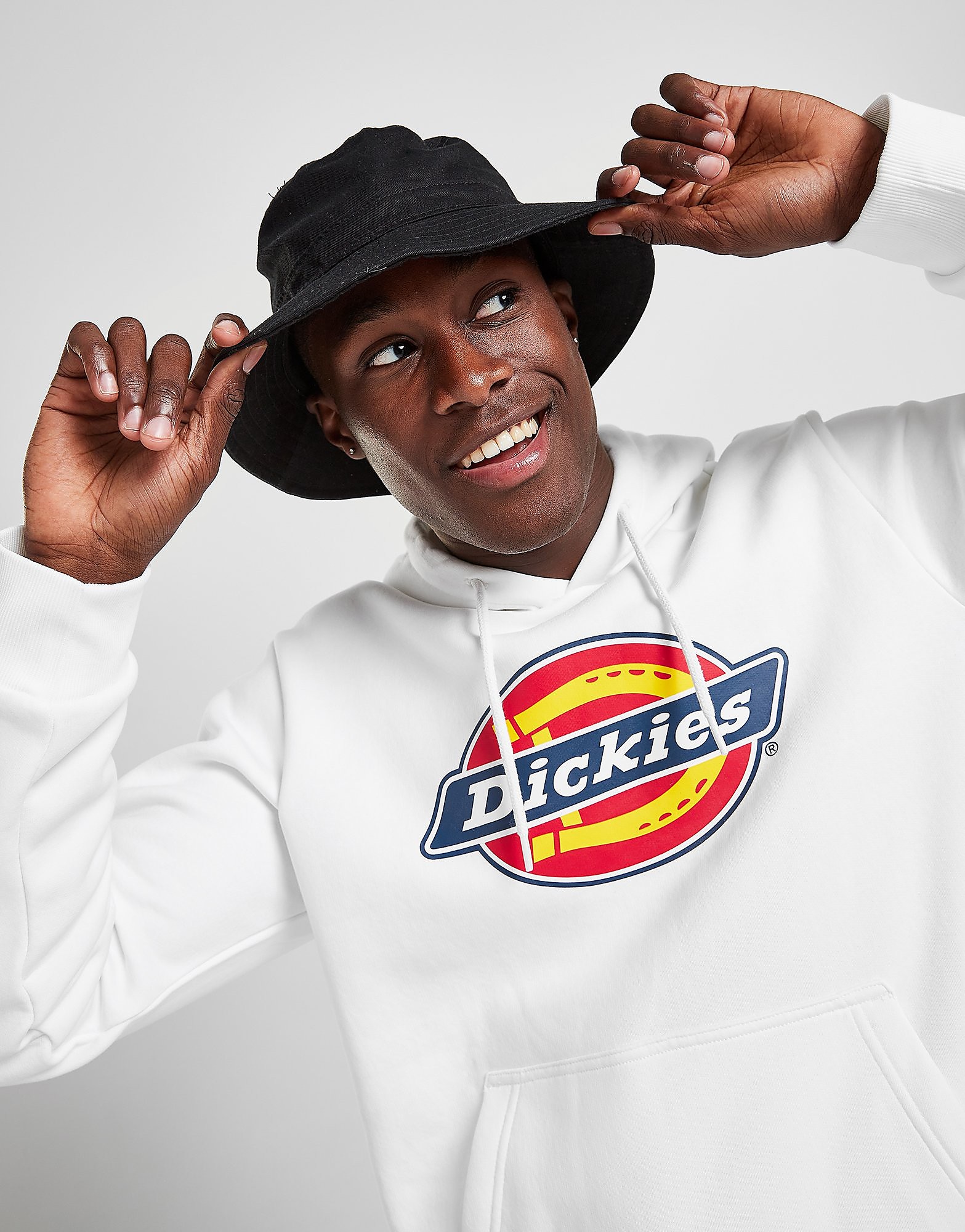 

Dickies Large Logo Hoodie - White - Mens, White