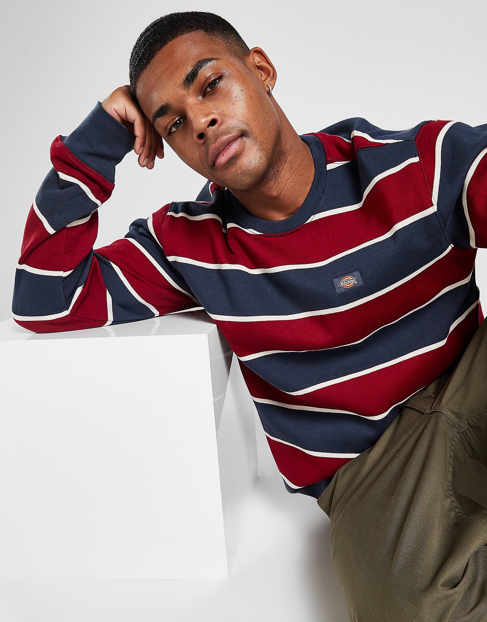 

Dickies 90s Stripe Crew Sweatshirt - Navy - Mens, Navy