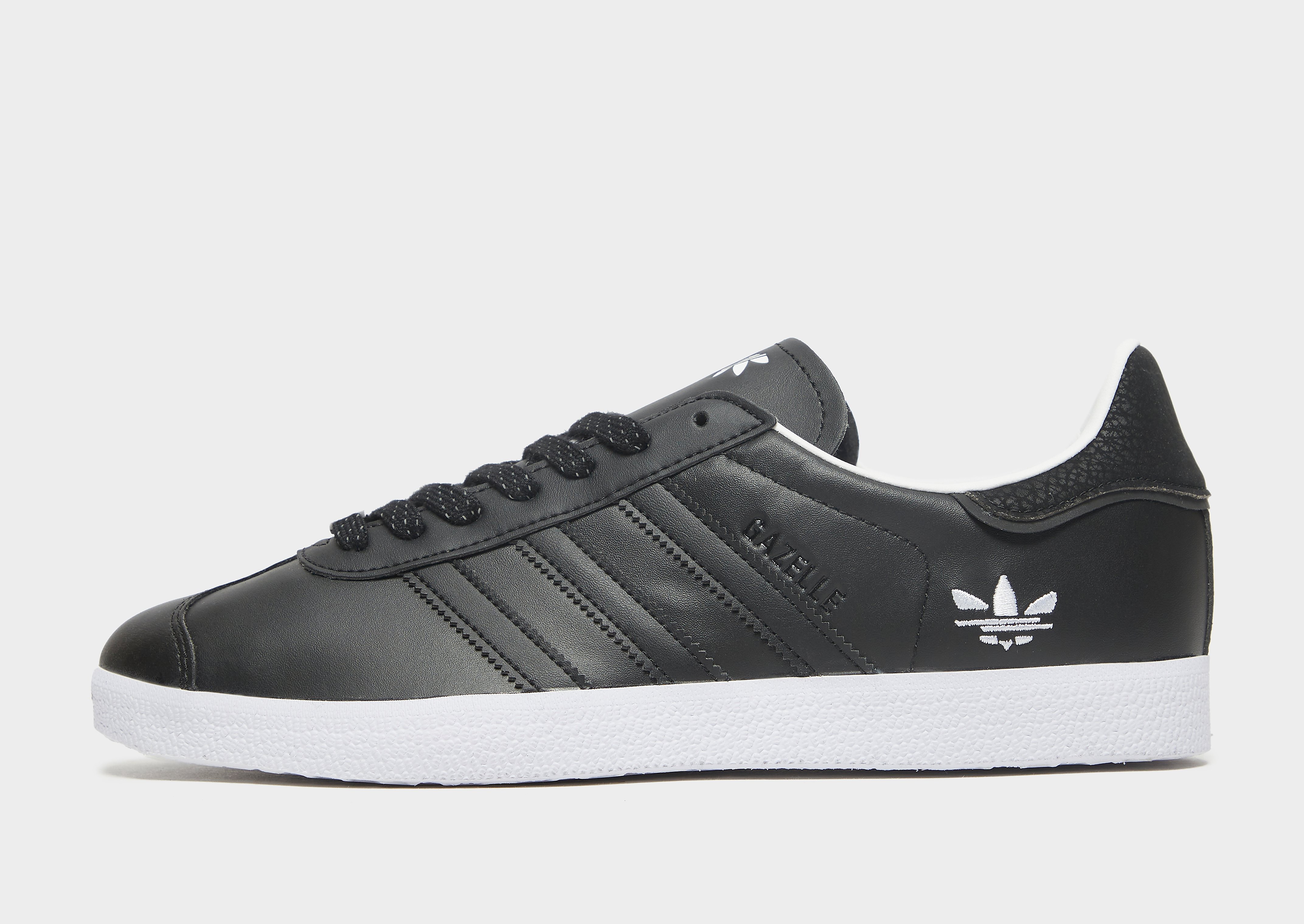 

adidas Originals Gazelle - Core Black / Cloud White / Blue Bird - Womens, Core Black / Cloud White / Blue Bird