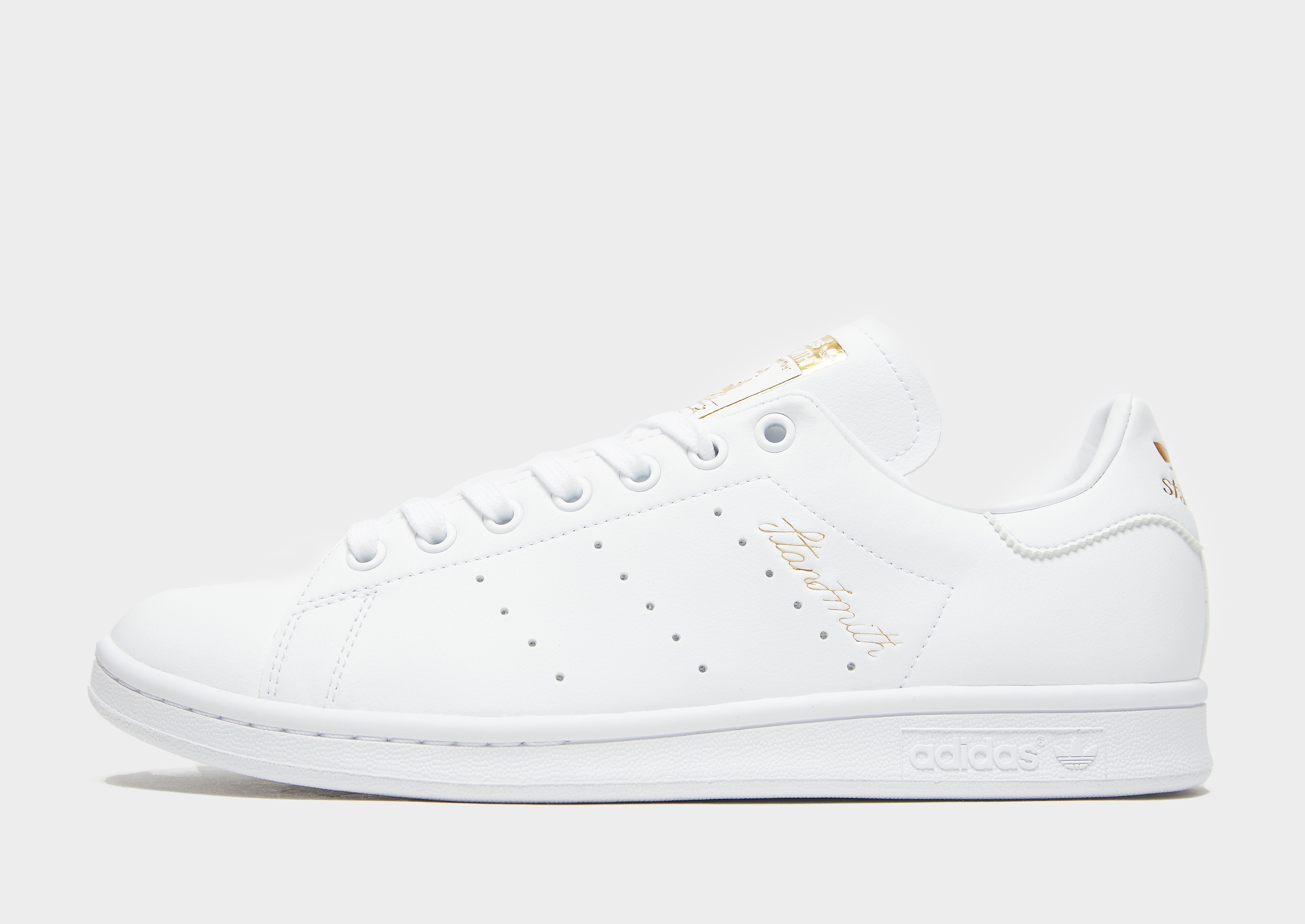 

adidas Originals Stan Smith Signature - Cloud White / Core Black / Gold Metallic - Womens, Cloud White / Core Black / Gold Metallic