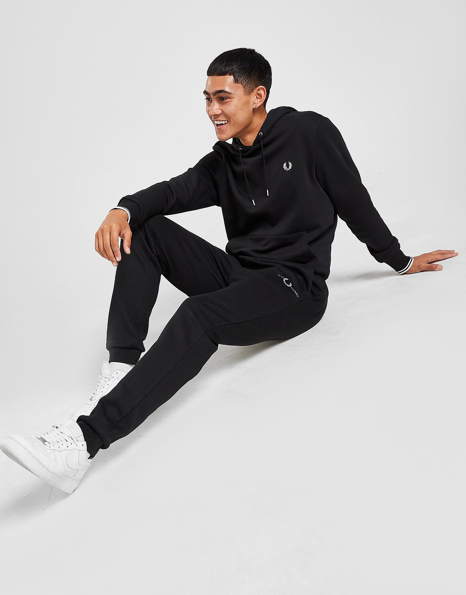

Fred Perry Embroidered Logo Joggers - Black - Mens, Black