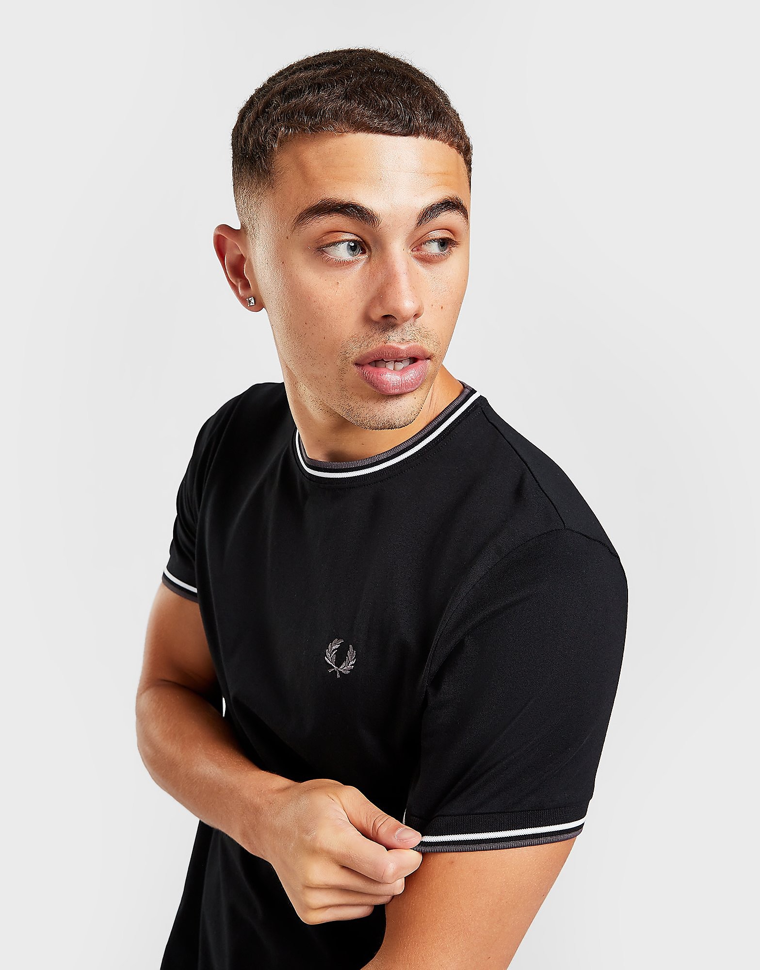 Fred Perry Twin Tipped T-Shirt - Black - Mens, Black