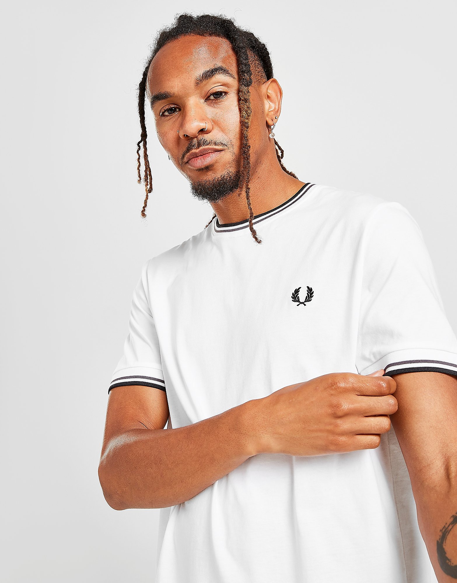 

Fred Perry Twin Tipped T-Shirt - White - Mens, White