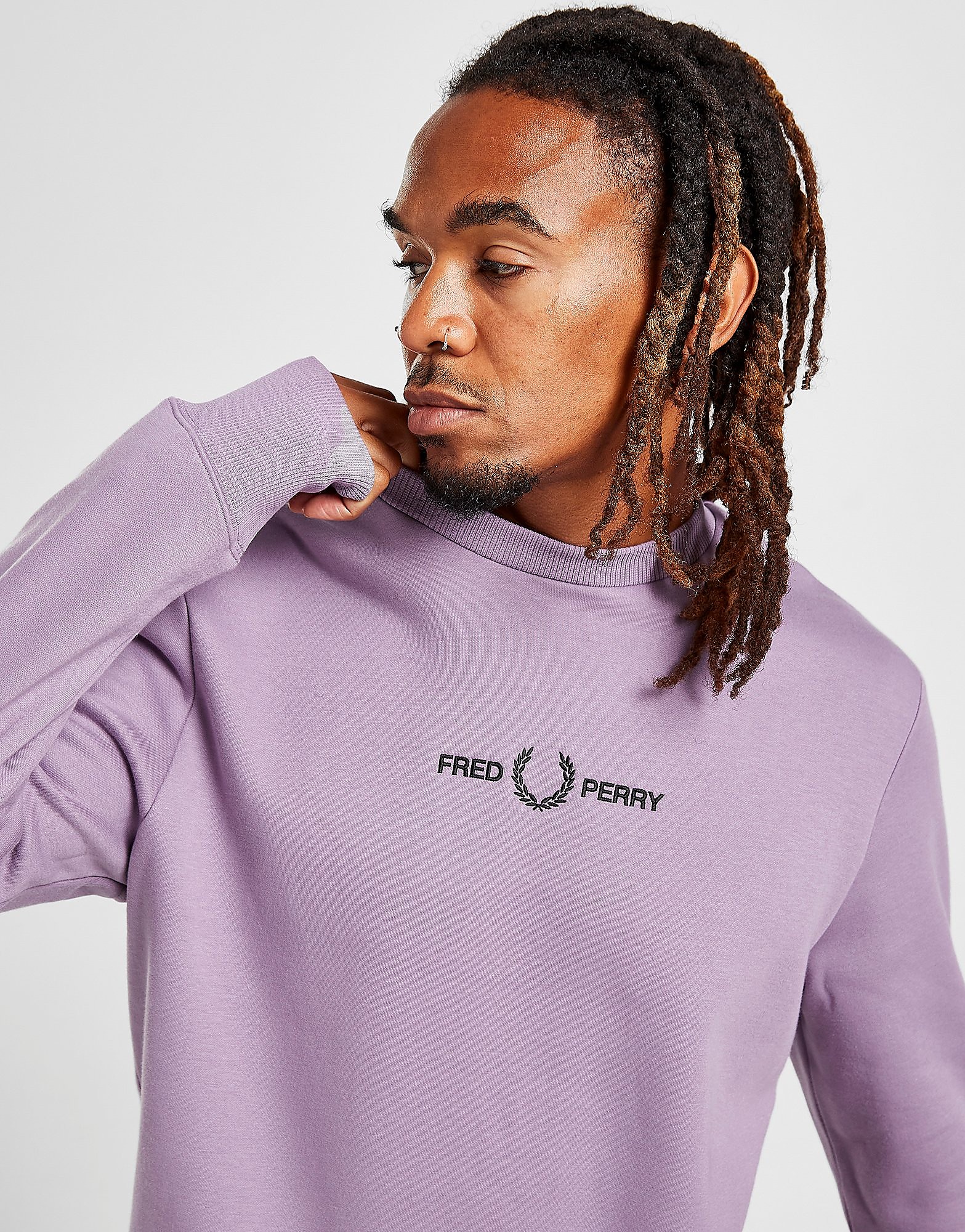 

Fred Perry Central Embroidered Logo Crew Sweatshirt - Mens