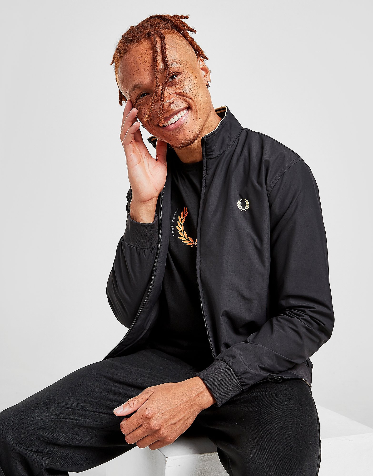 

Fred Perry Brentham Jacket - Black - Mens, Black