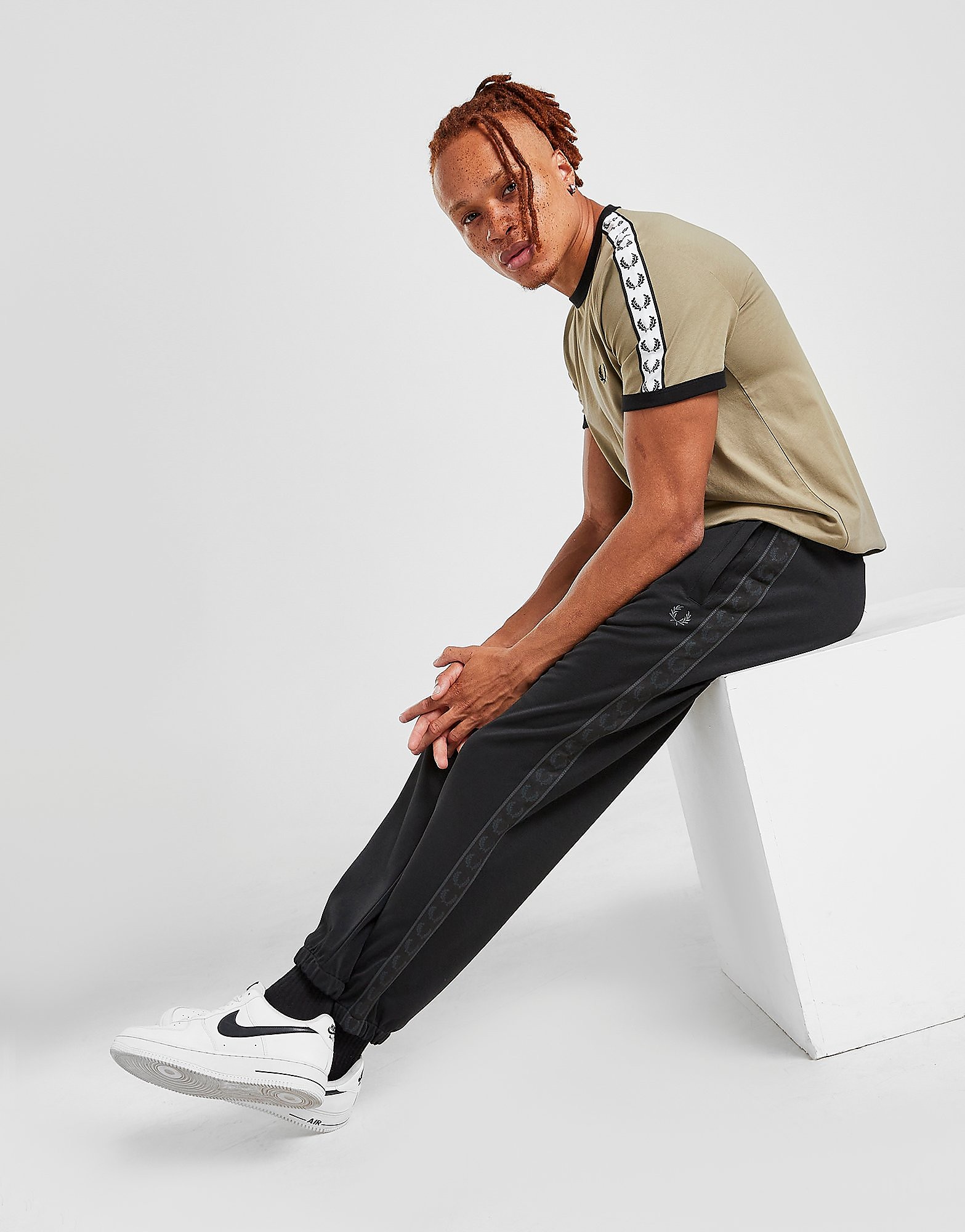 

Fred Perry Tonal Tape Joggers - Black - Mens, Black