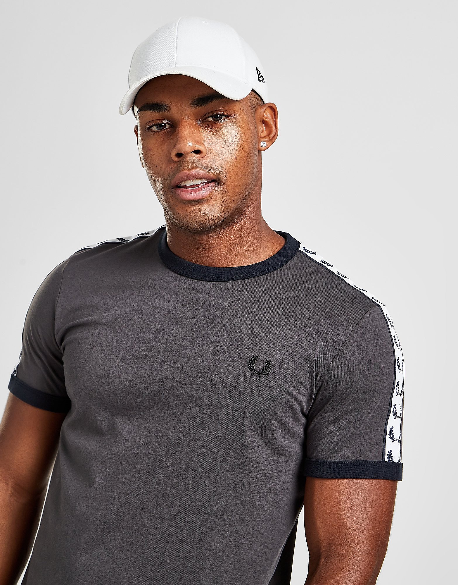

Fred Perry Taped Ringer T-Shirt - Grey - Mens, Grey