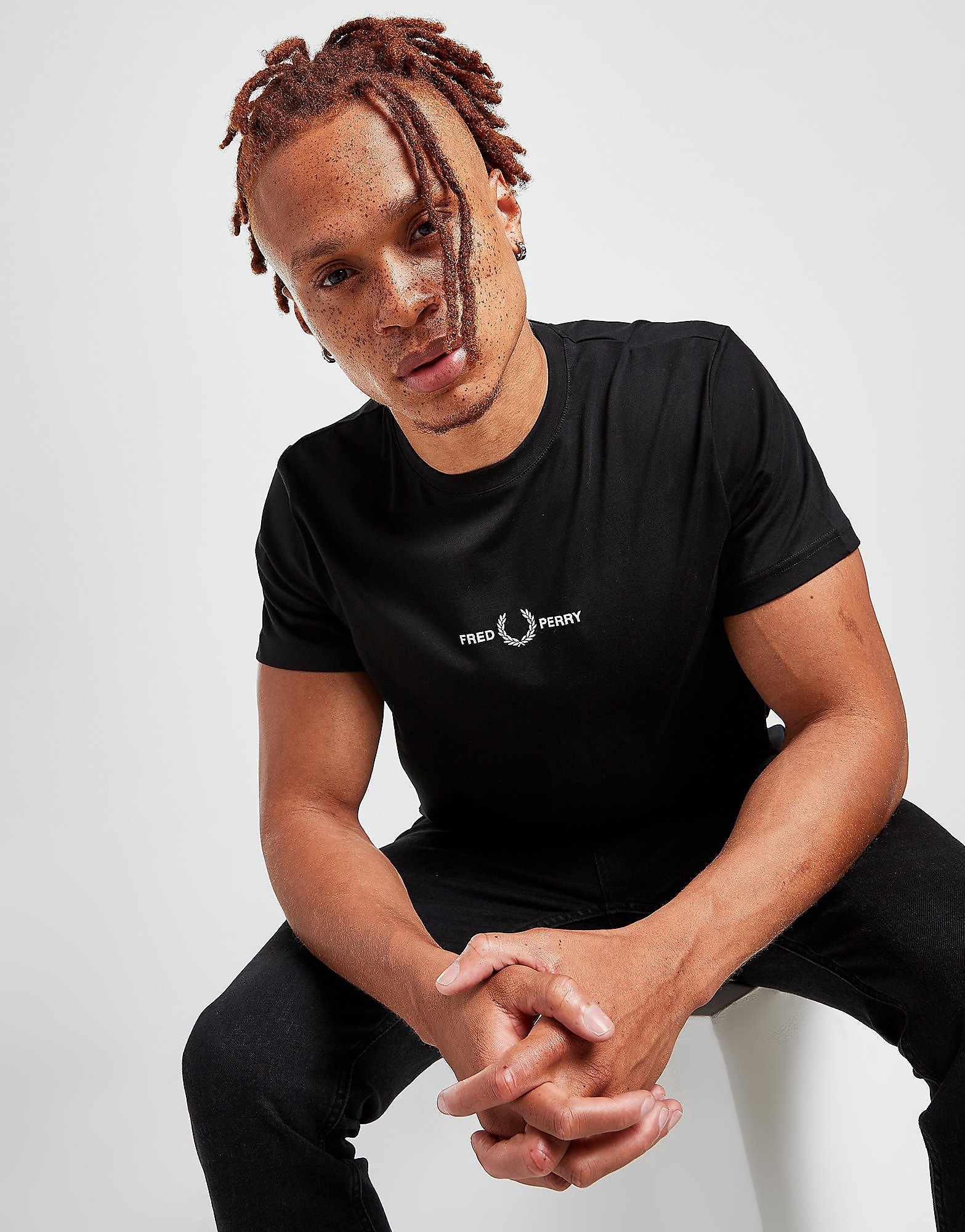 

Fred Perry Central Mini Logo T-Shirt - Black - Mens, Black