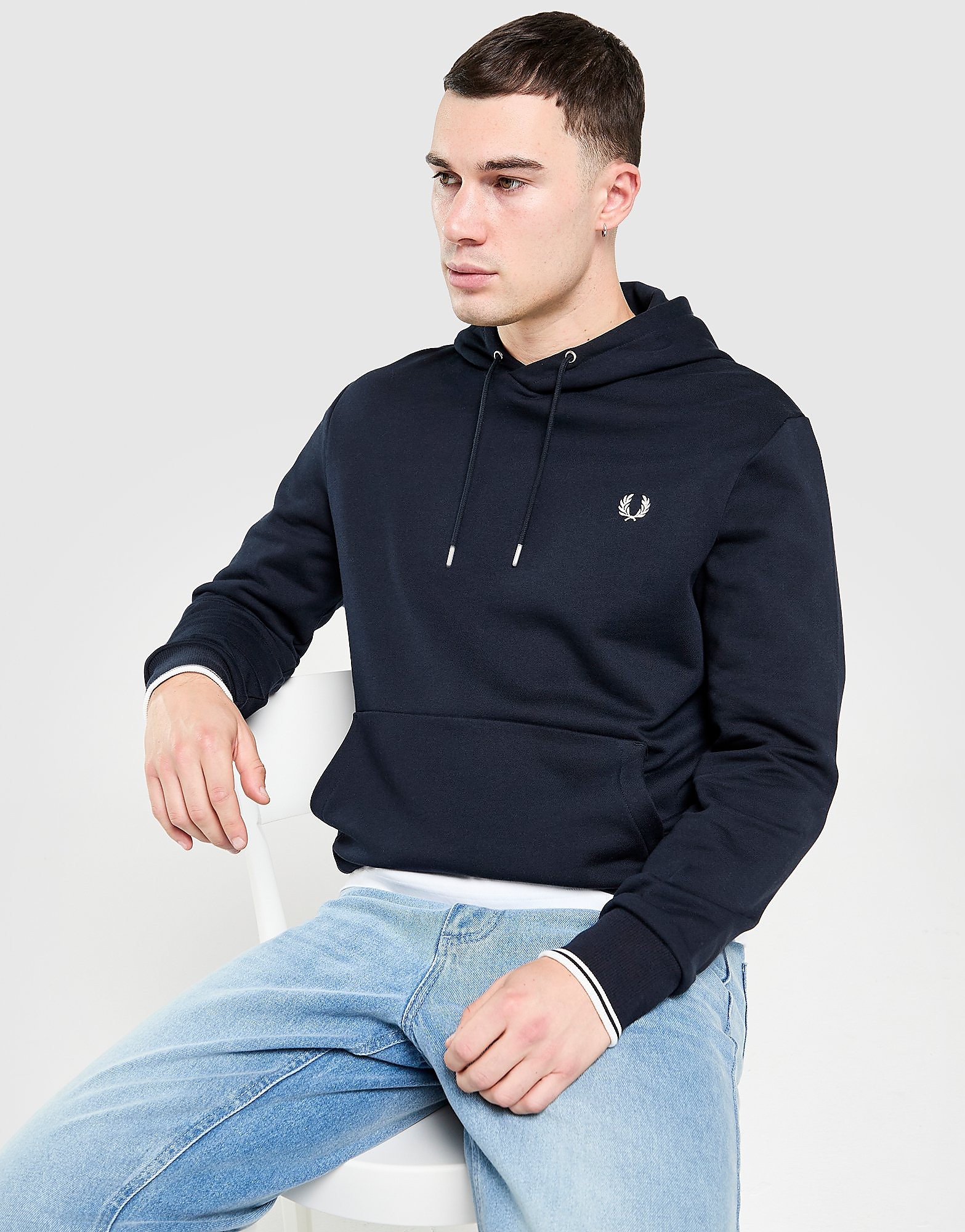 

Fred Perry Twin Tipped Hoodie - Navy - Mens, Navy