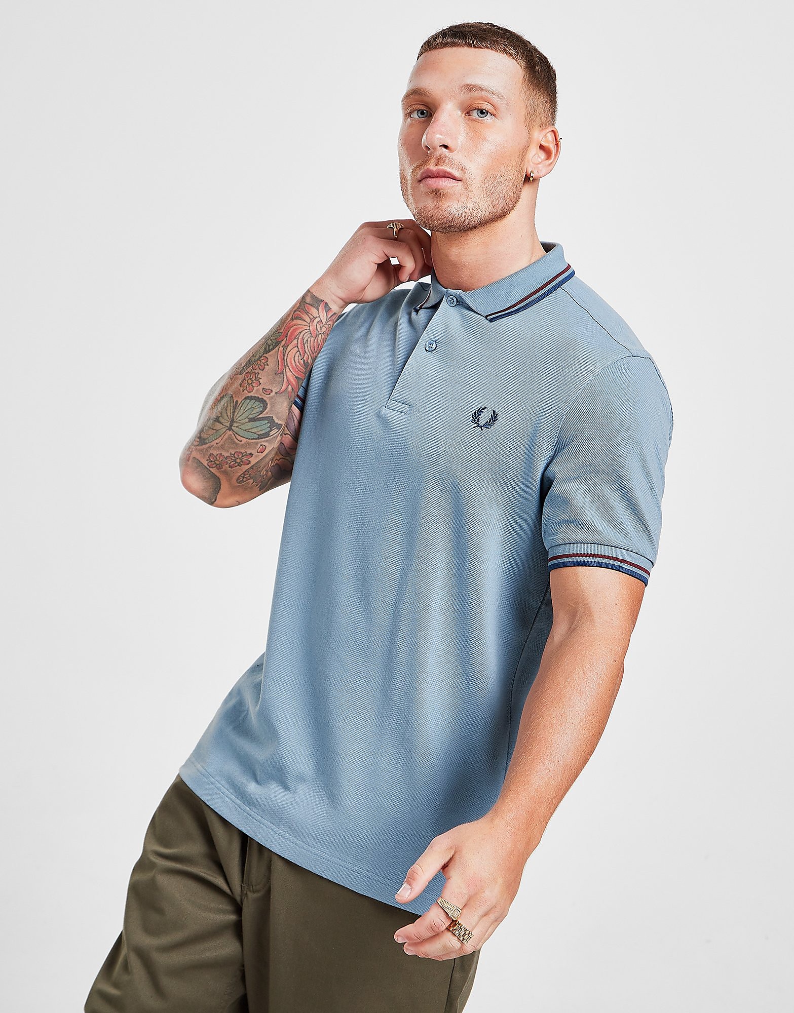 

Fred Perry Twin Tipped Polo Shirt - Blue - Mens, Blue