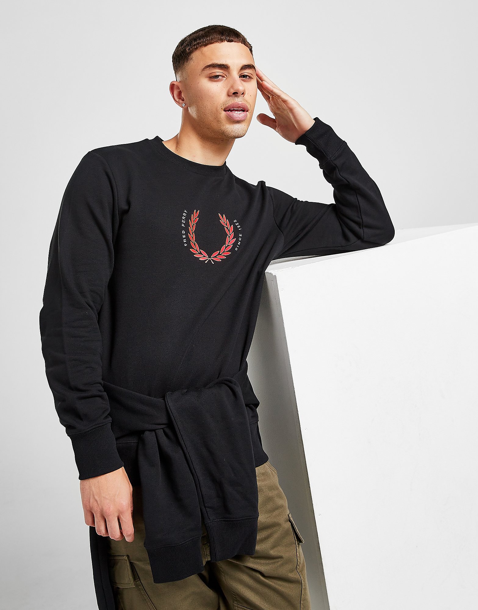 

Fred Perry Laurel Wreath Sweatshirt - Black - Mens, Black