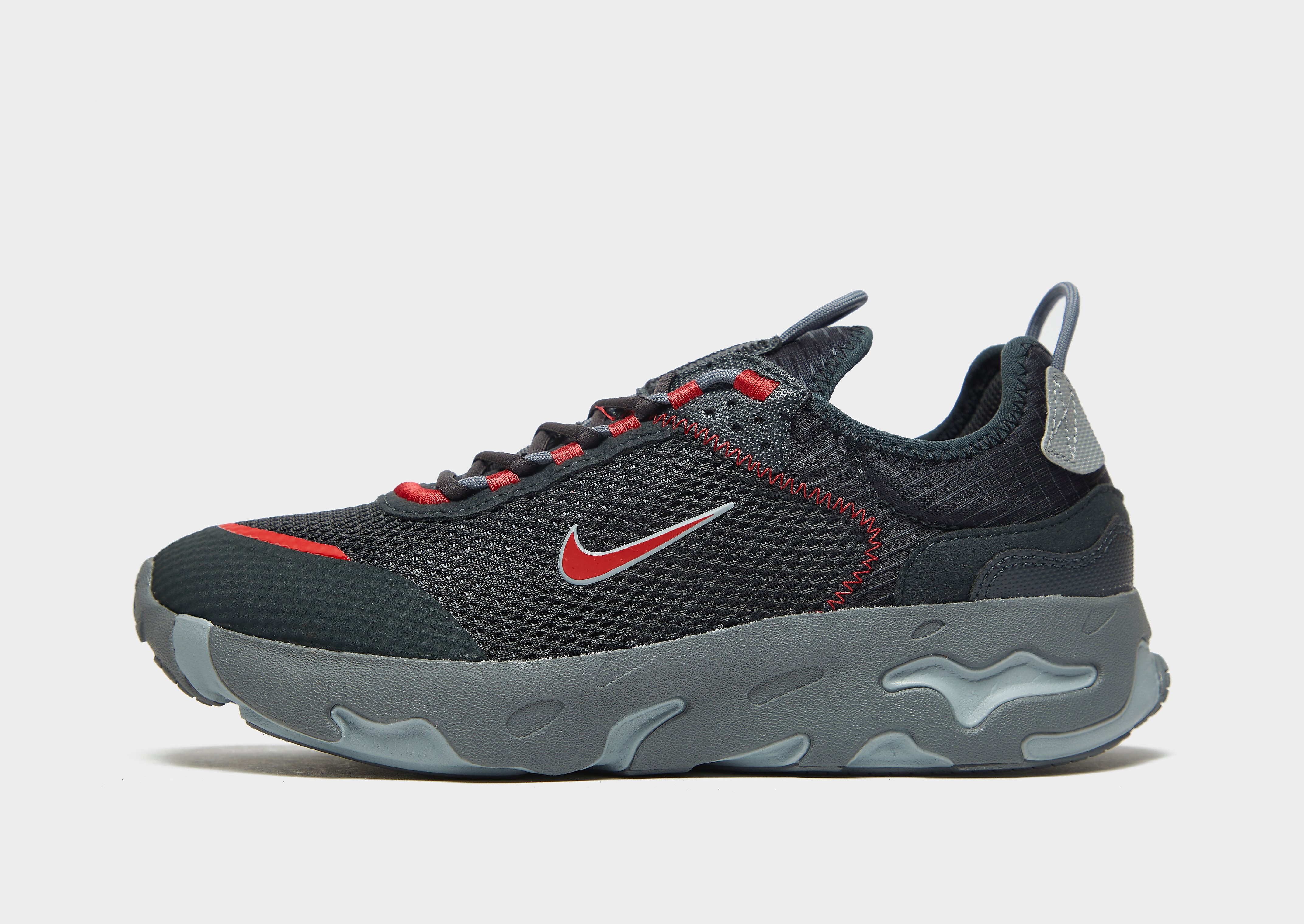 Nike React Live Junior - Dark Smoke Grey/Smoke Grey/Light Smoke Grey/University Red - Kids, Dark Smoke Grey/Smoke Grey/Light Smoke Grey/University Red