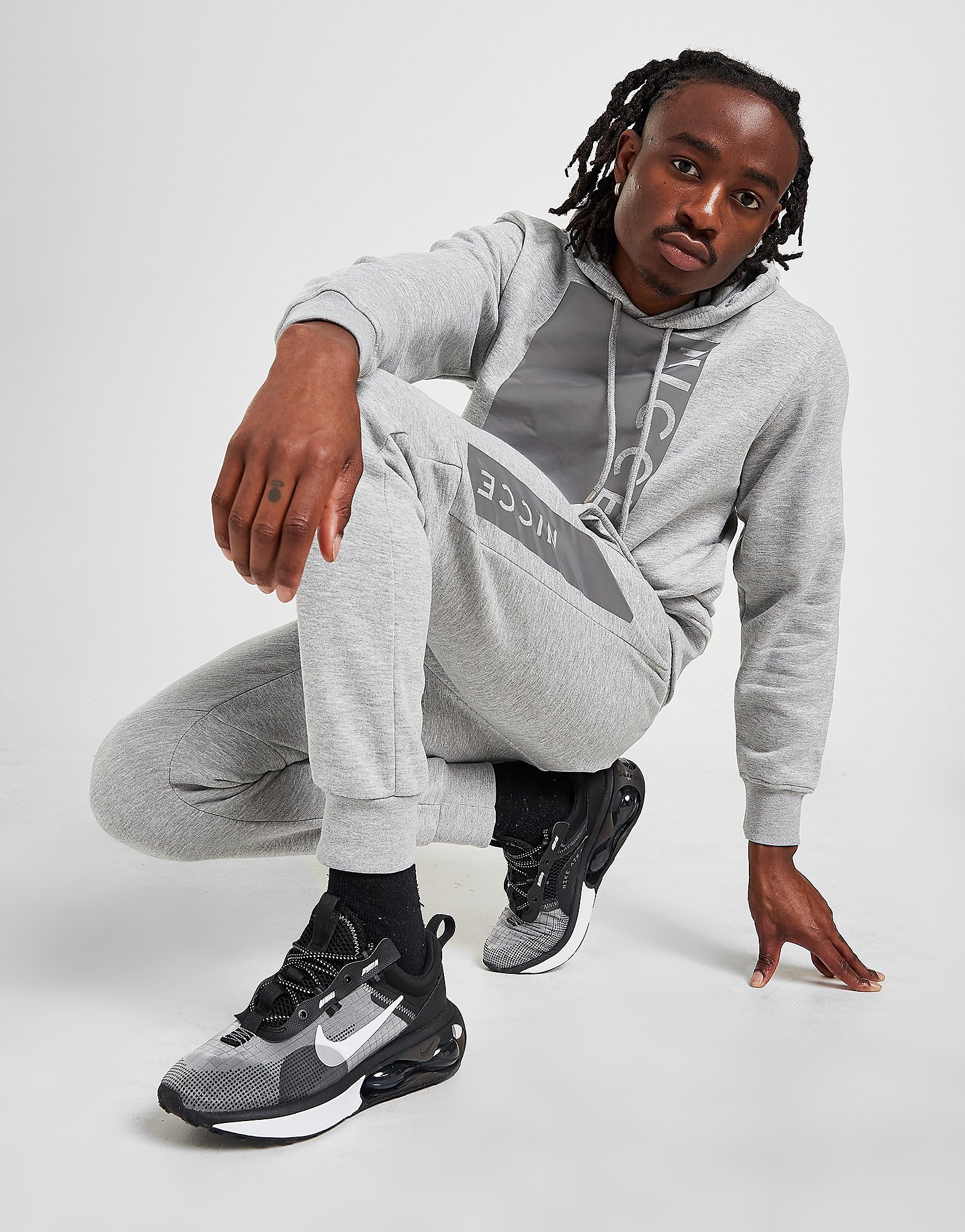 

Nicce Cube Reflect Joggers - Grey - Mens, Grey