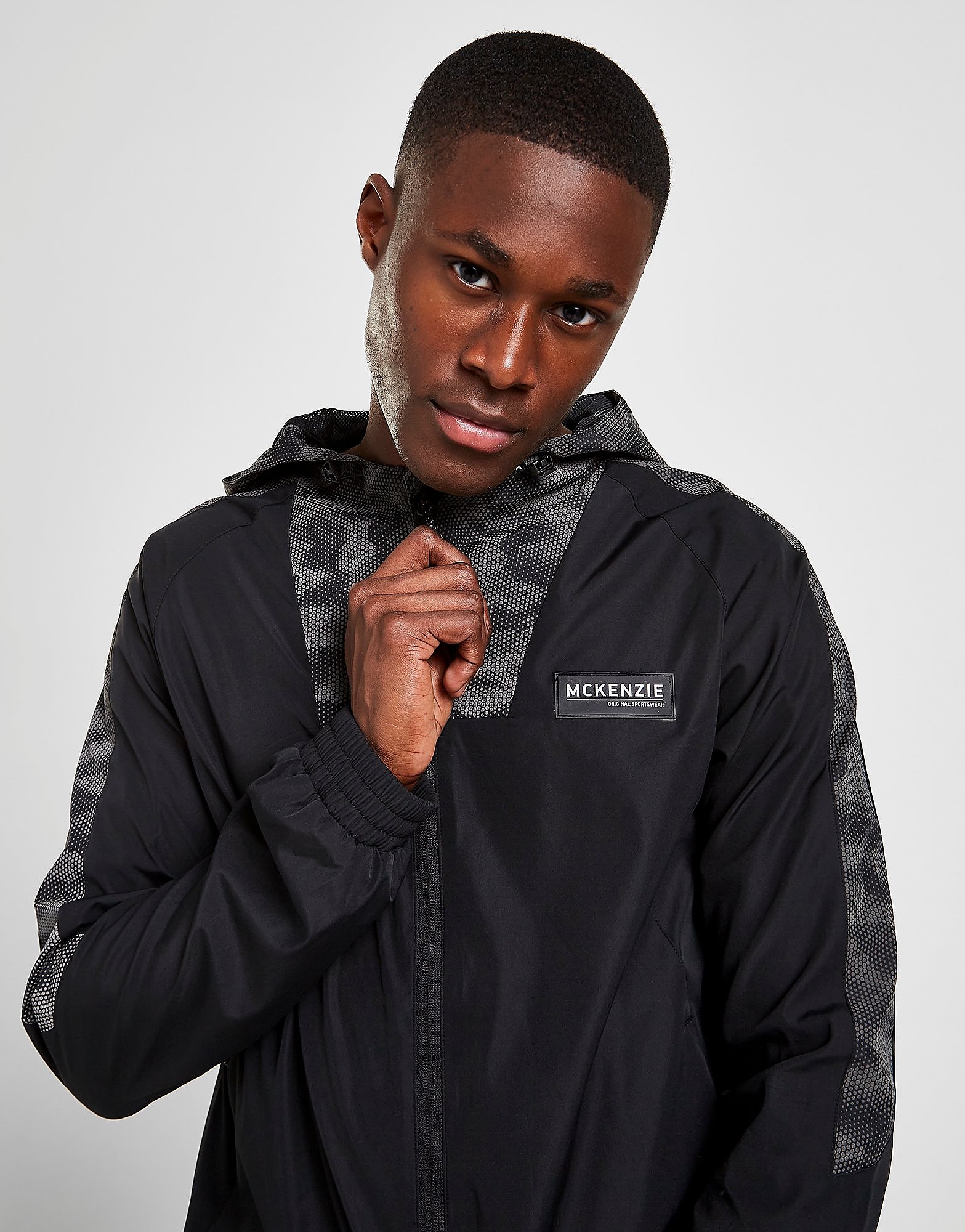 

McKenzie Crossbar Camo Lightweight Jacket - Only at JD - Black - Mens, Black