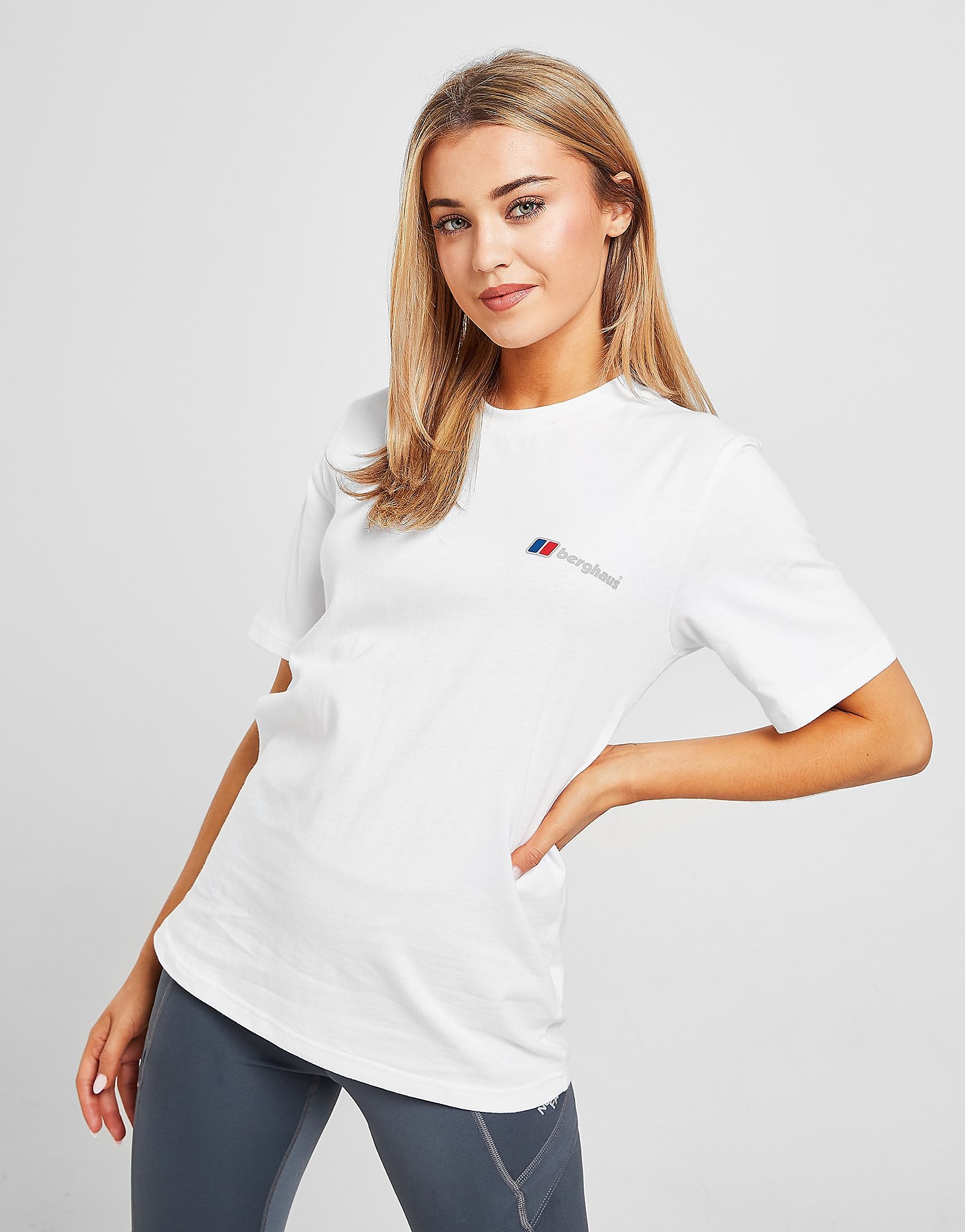 

Berghaus Small Logo Boyfriend T-Shirt - White - Womens, White