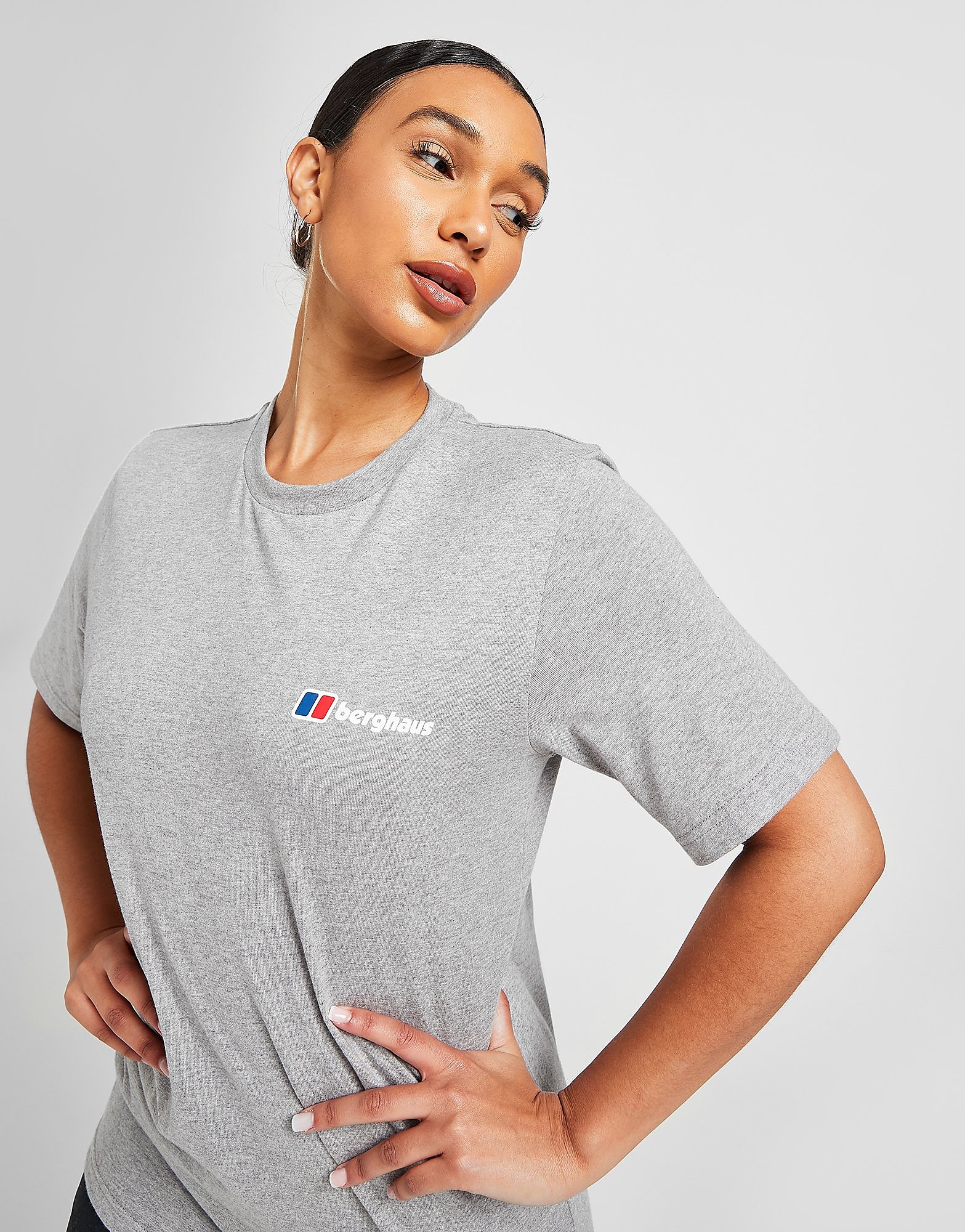 

Berghaus Small Logo Boyfriend T-Shirt - Grey - Womens, Grey