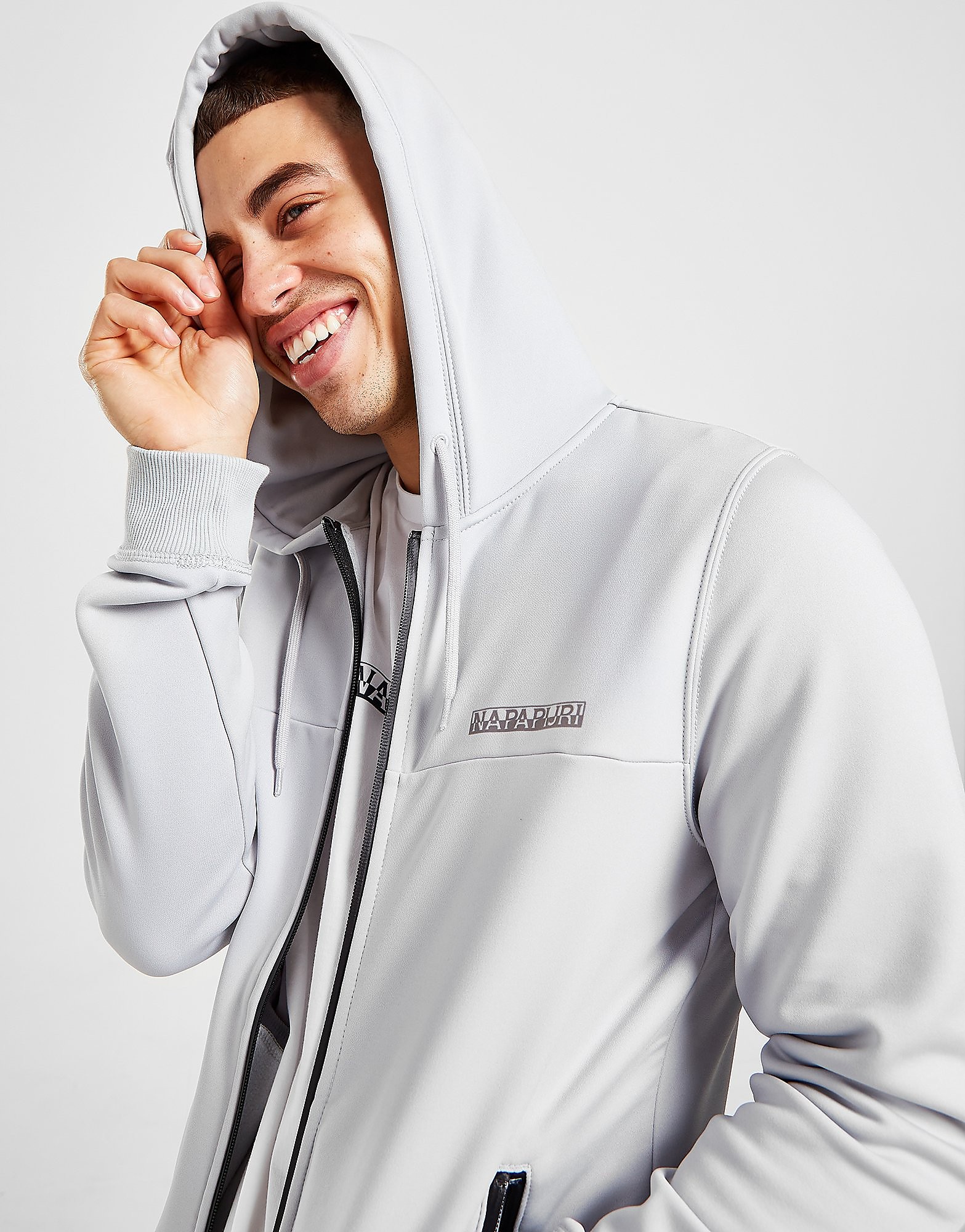 

Napapijri Poly Fleece Full Zip Hoodie - Only at JD - Grey - Mens, Grey