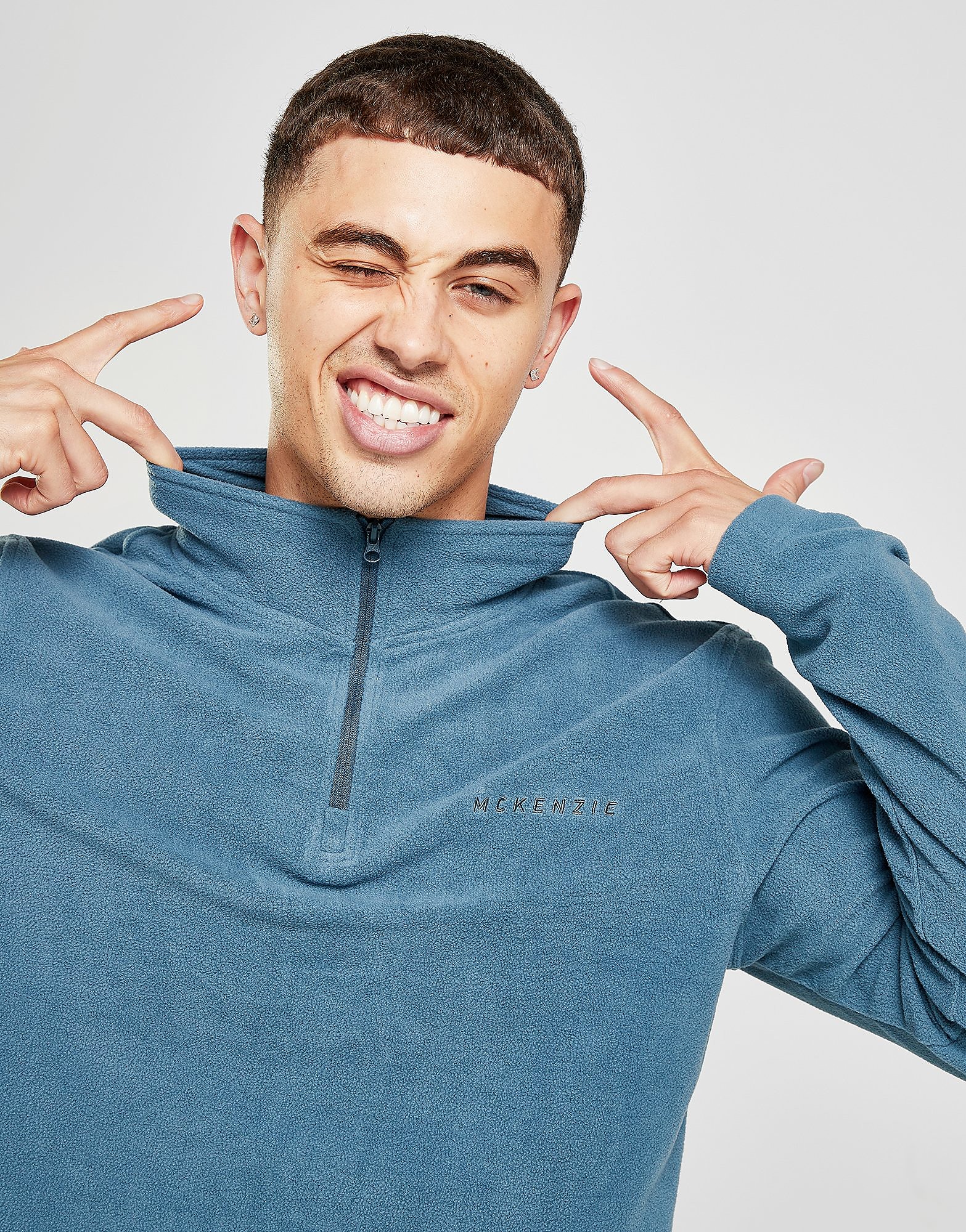 

McKenzie Essential 1/4 Zip Fleece - Only at JD - Blue - Mens, Blue