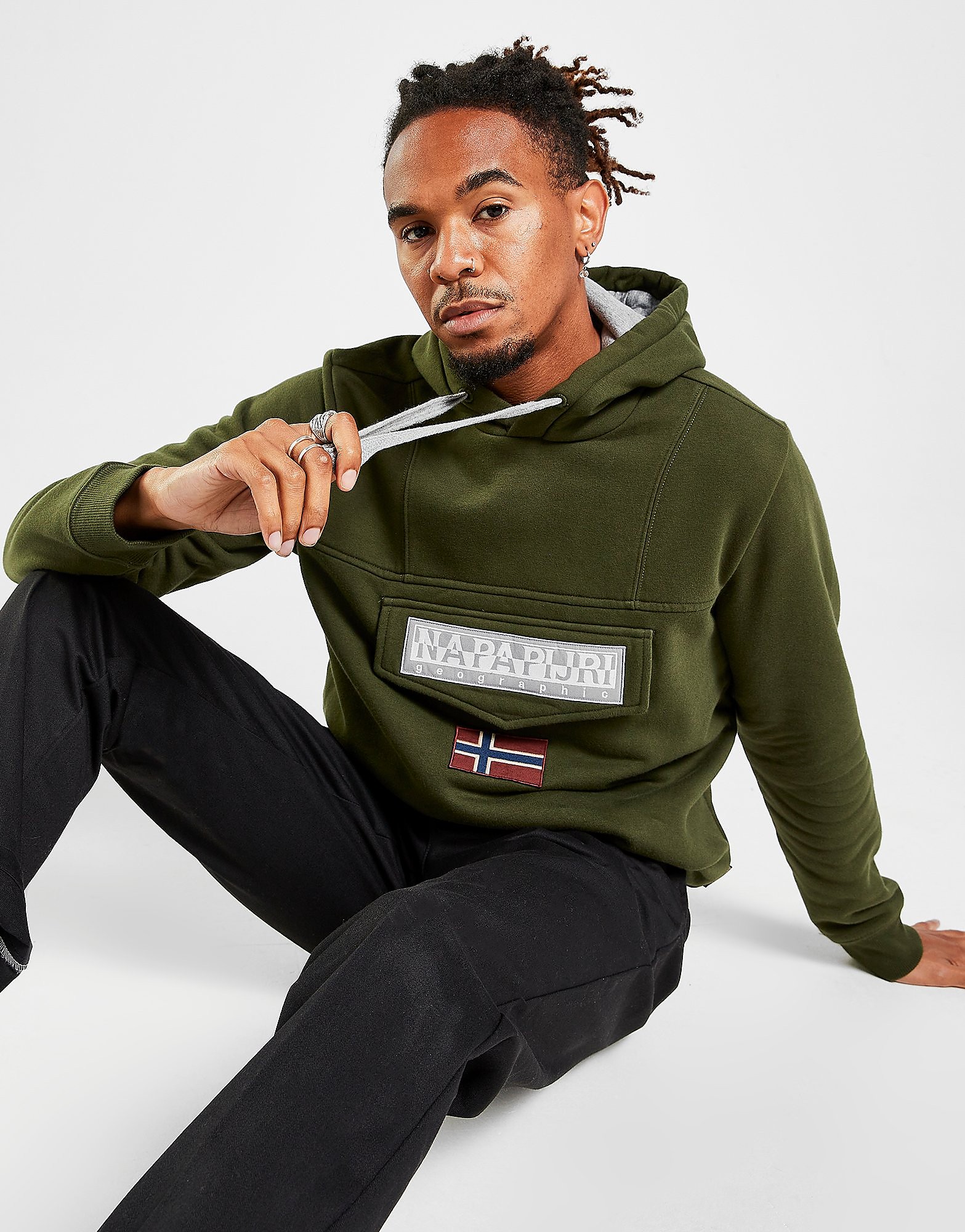 

Napapijri Burgee Overhead Hoodie - Only at JD - Green - Mens, Green