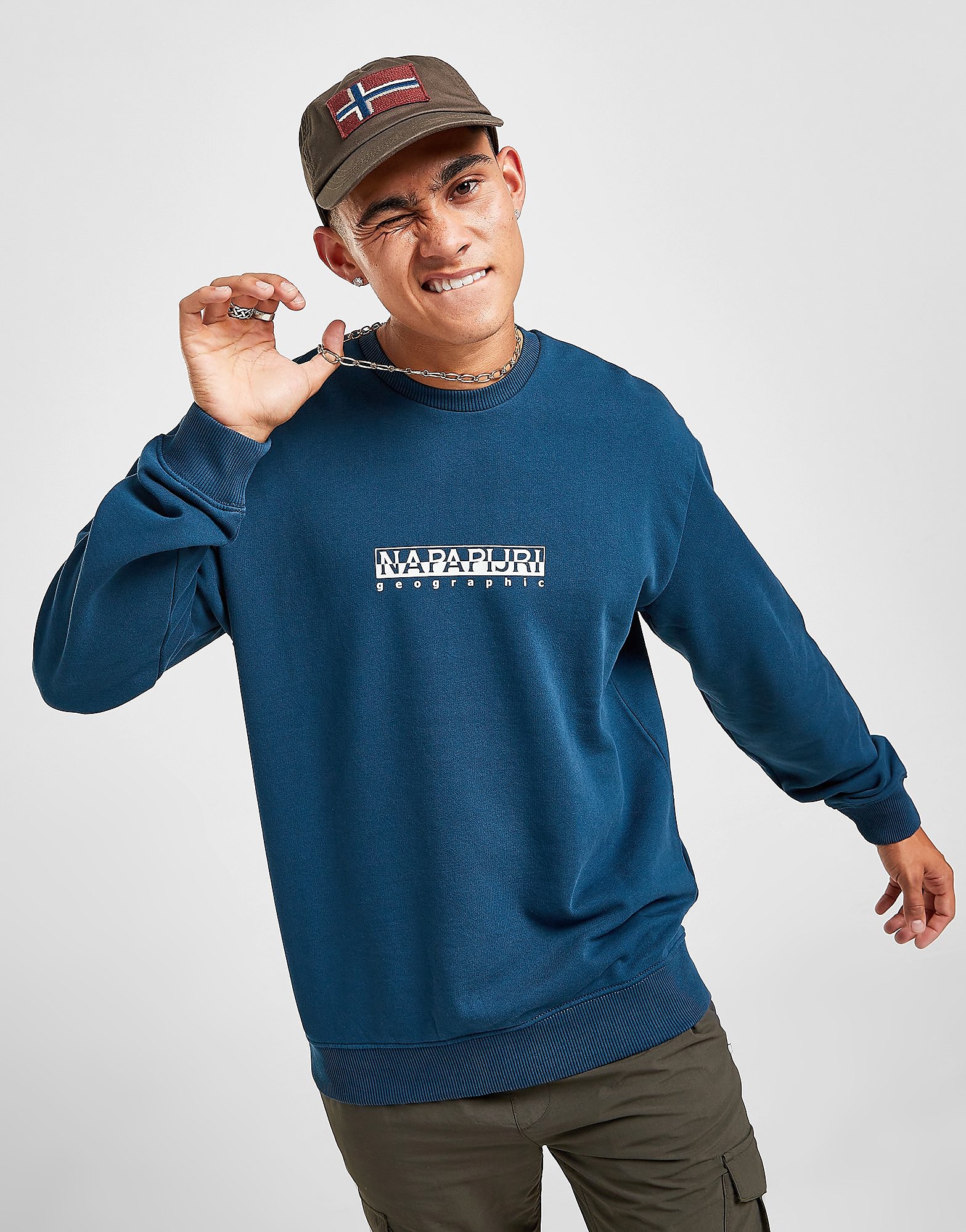 

Napapijri Box Crew Sweatshirt - Only at JD - Blue - Mens, Blue
