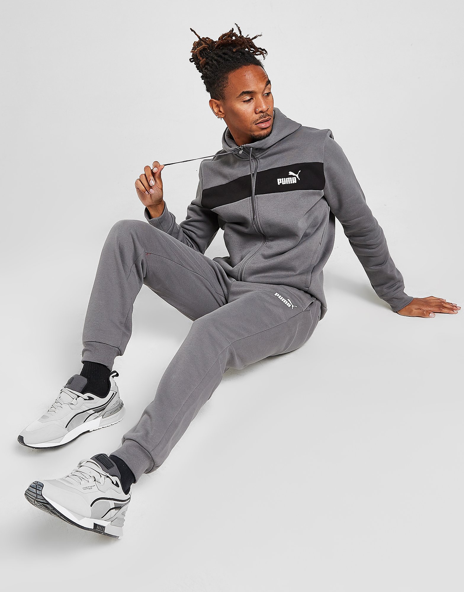 

Puma Fleece Full Zip Tracksuit - Only at JD - Grey - Mens, Grey