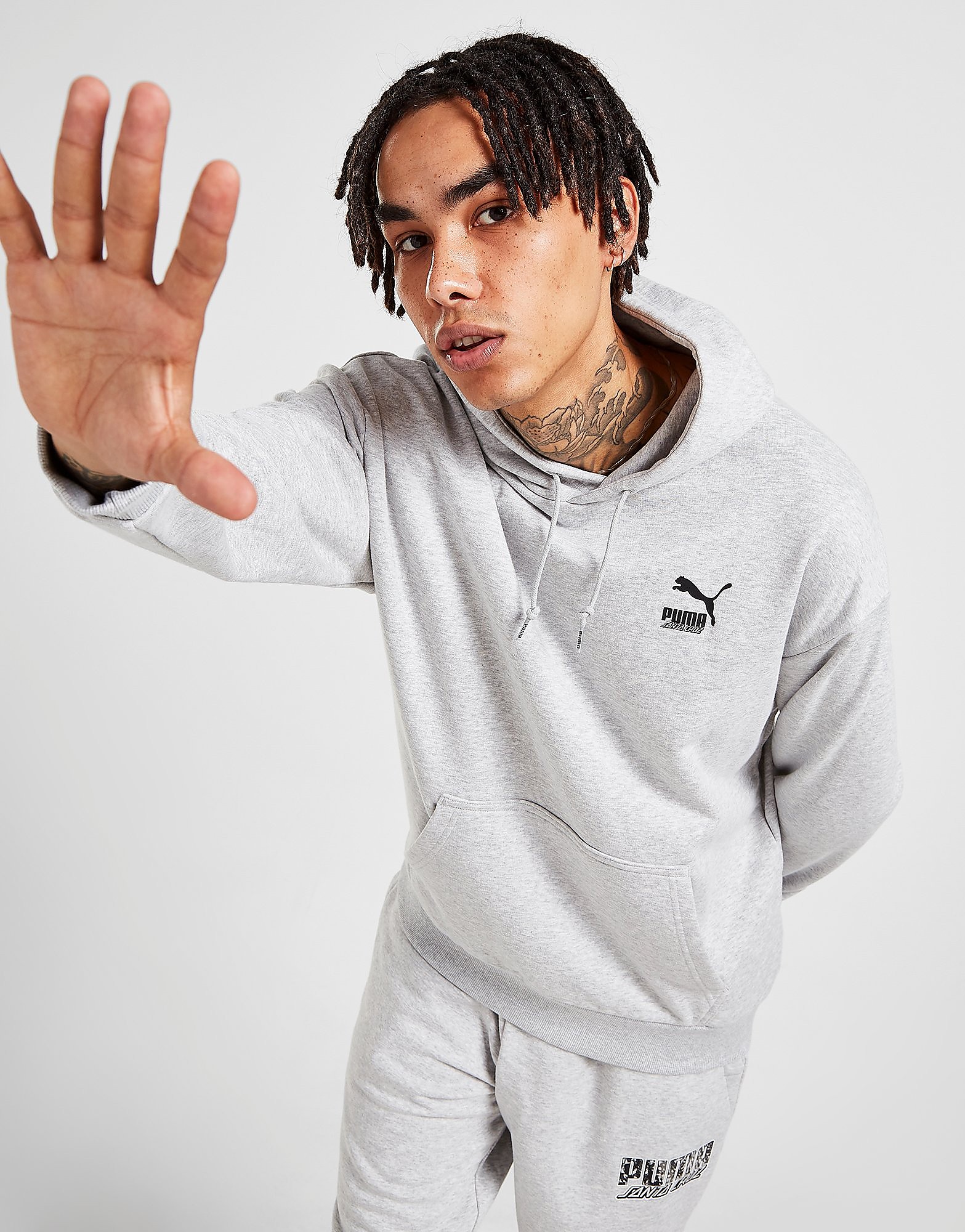 

Puma Santa Cruz Logo Fleece Hoodie - Grey - Mens, Grey