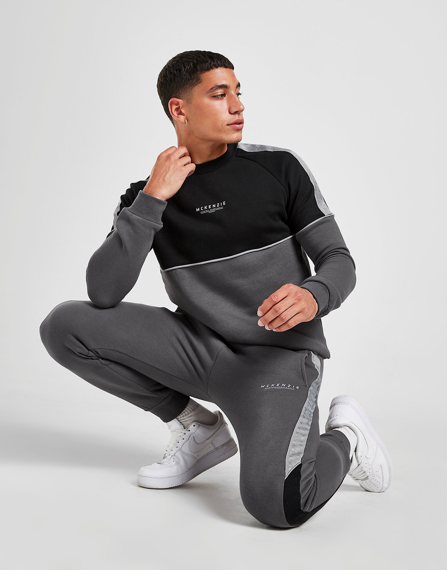 

McKenzie Emmet Fleece Tape Joggers - Only at JD - Grey - Mens, Grey
