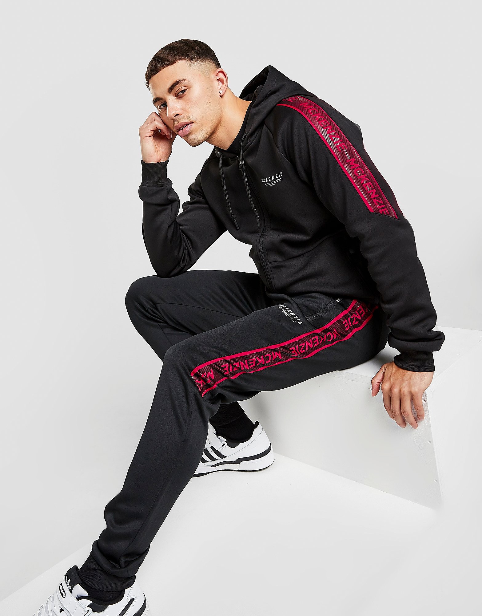 

McKenzie Oli Poly Full Zip Hoodie - Only at JD - Black - Mens, Black