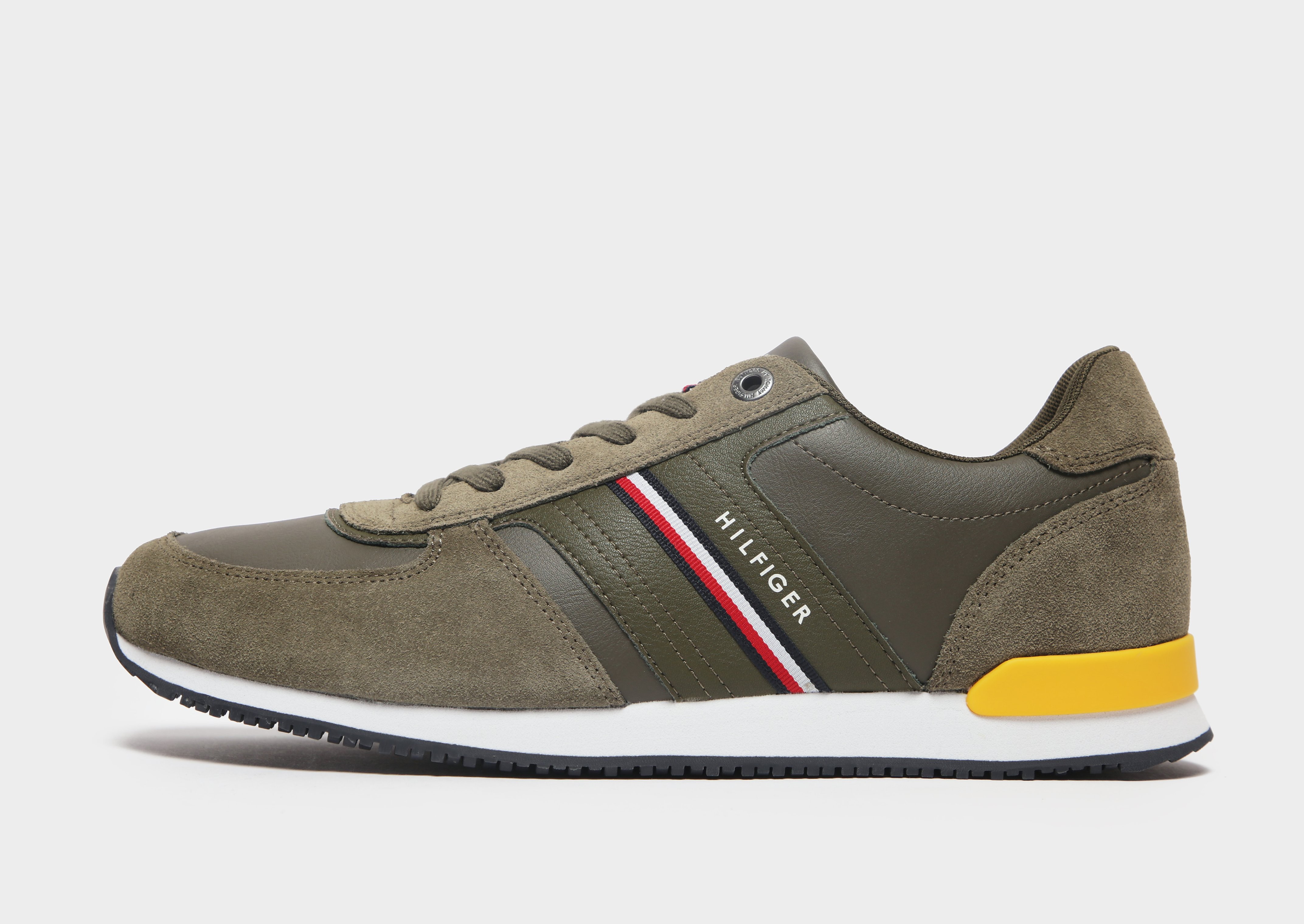 

Tommy Hilfiger Iconic Leather Runners - Green - Mens, Green