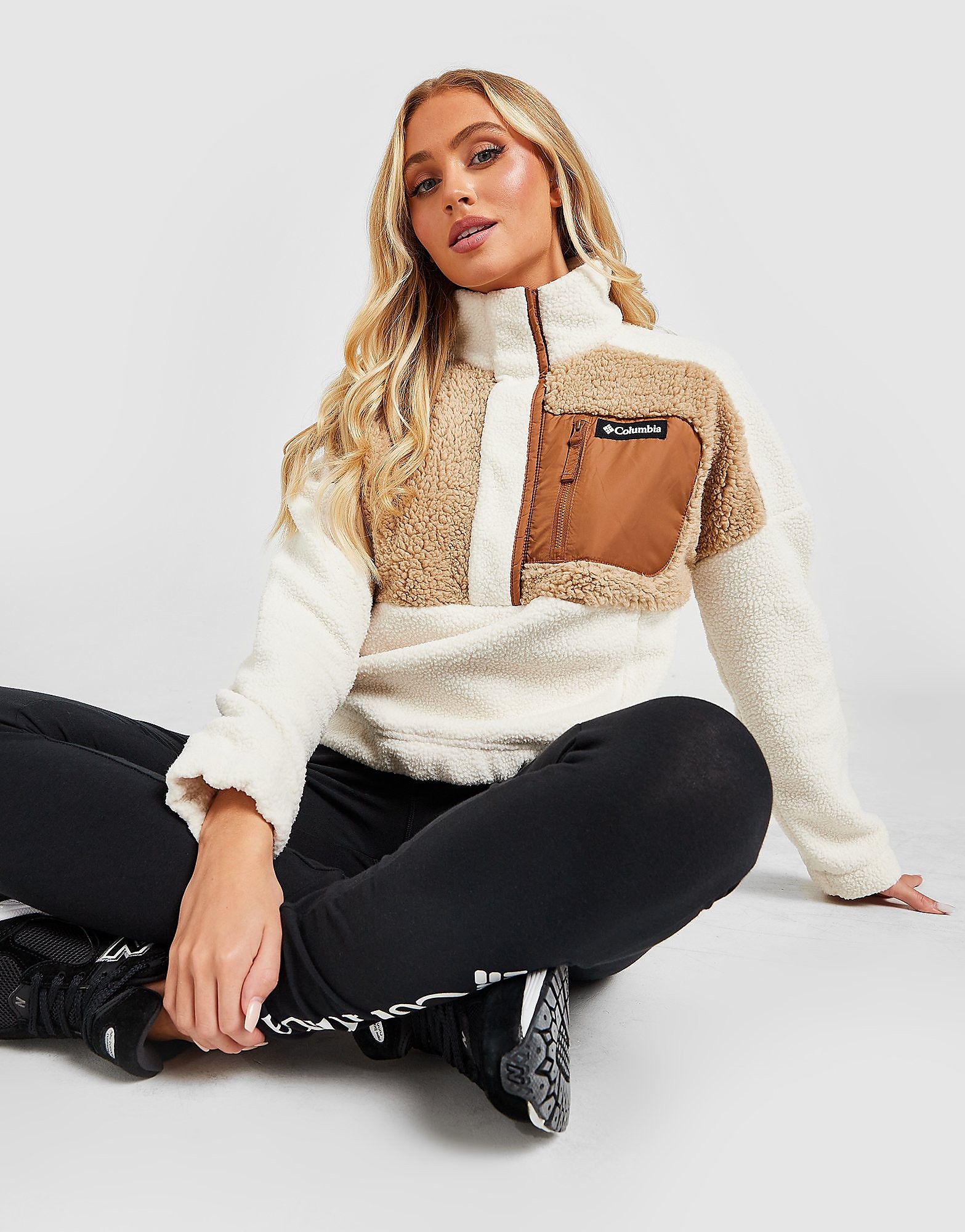 

Columbia Lodge Sherpa 1/2 Zip Fleece - White - Womens, White