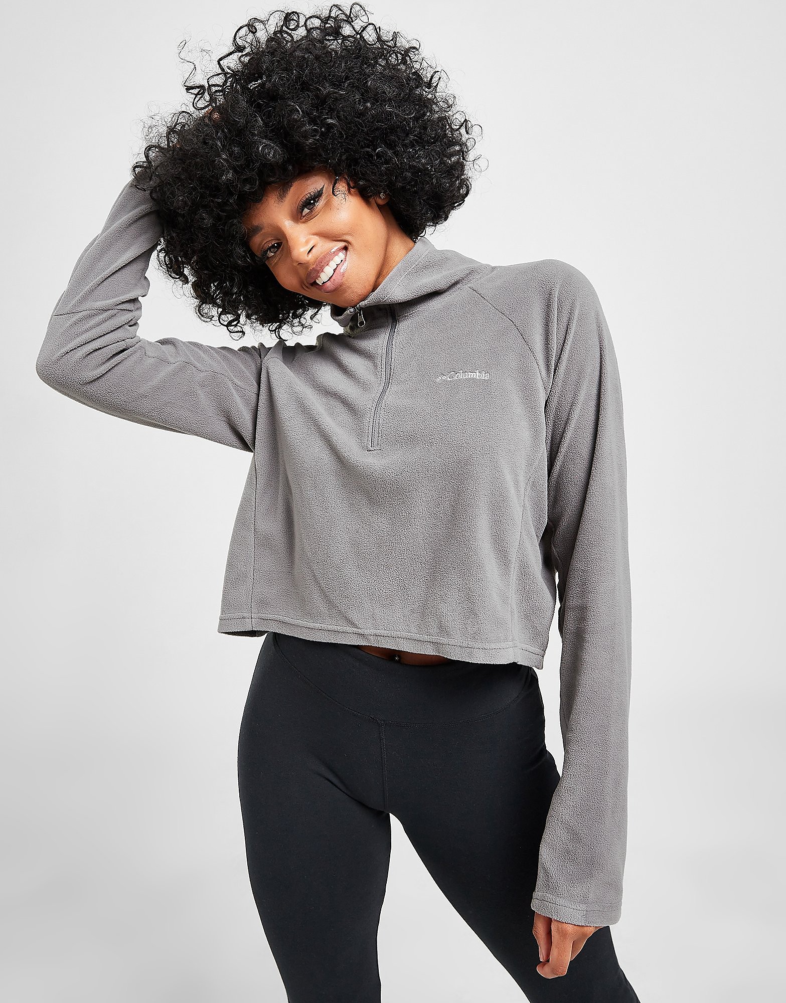

Columbia Glacial Crop 1/4 Zip Fleece Top - Grey - Womens, Grey