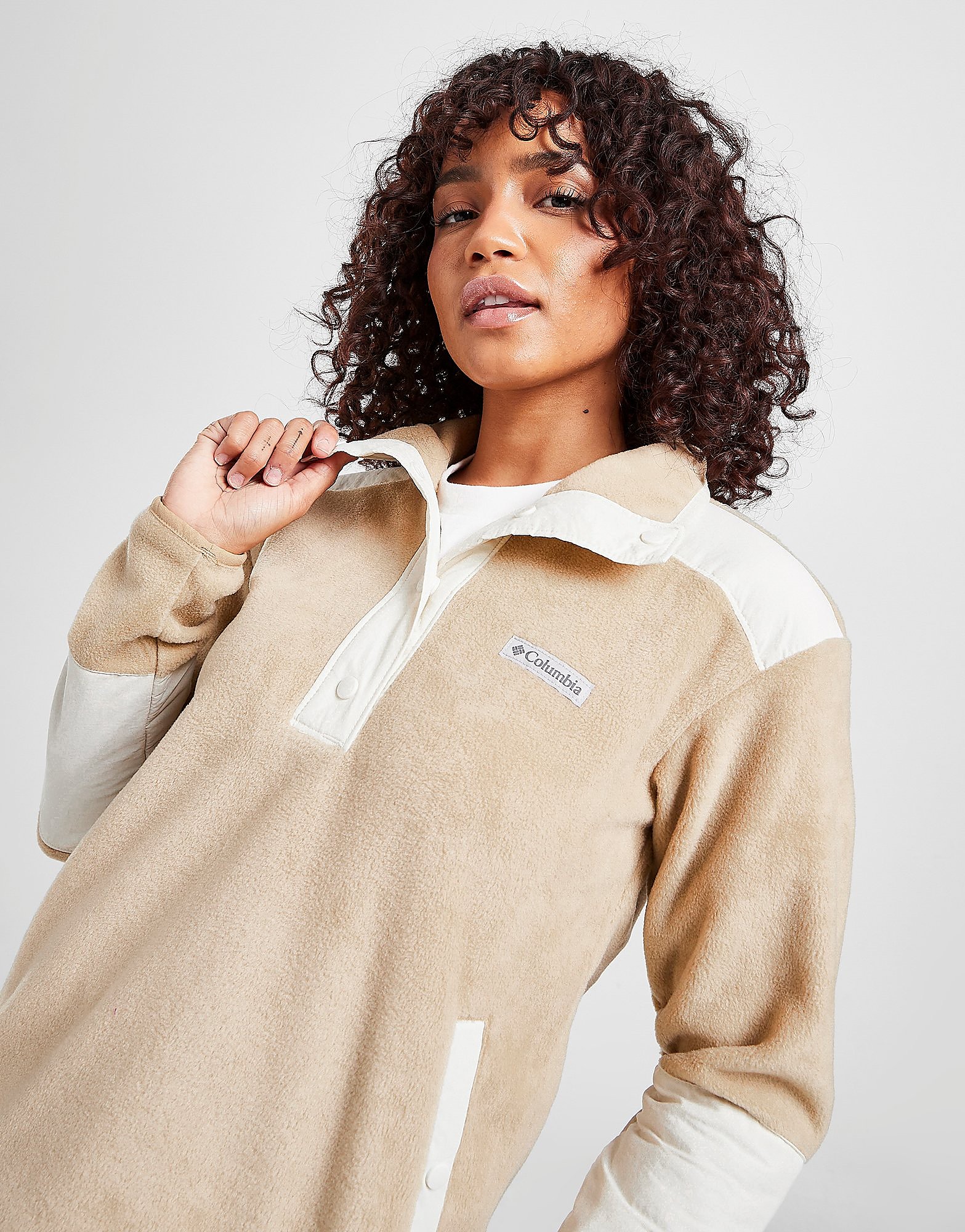 

Columbia Benton Springs Crop 1/2 Button Fleece Top - Brown - Womens, Brown