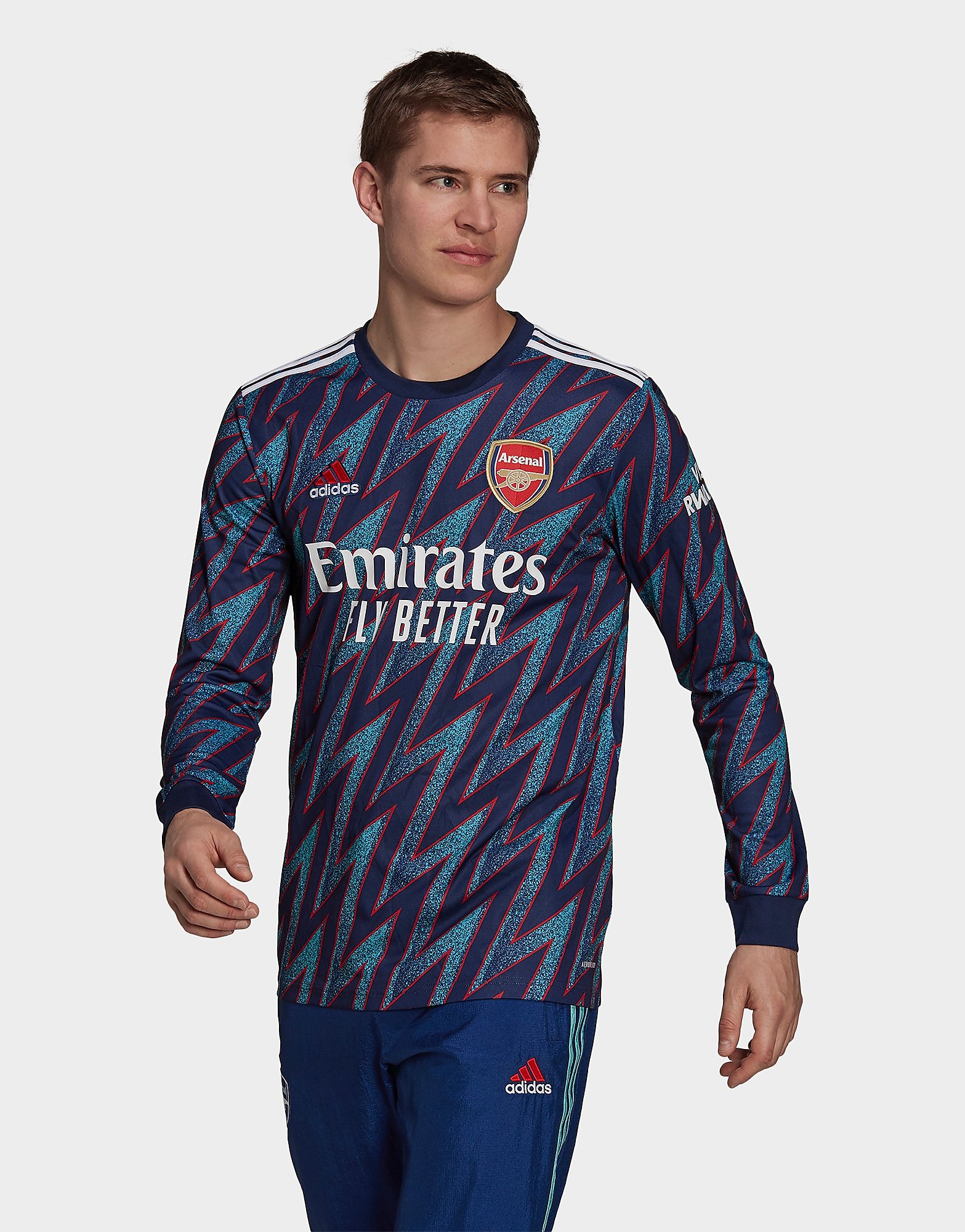 

adidas Arsenal 2021/22 Long Sleeve Third Shirt - Blue - Mens, Blue