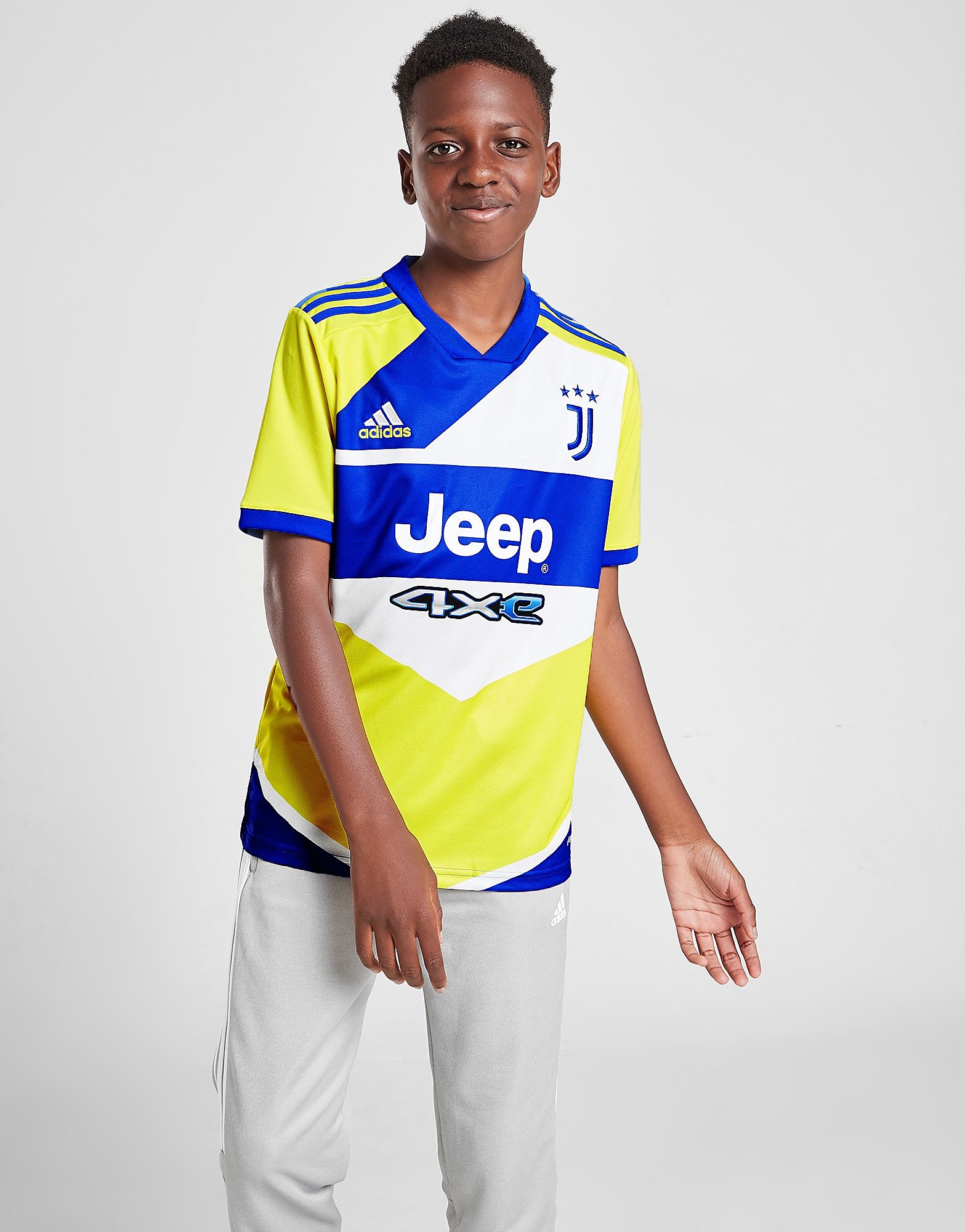 

adidas Juventus 2021/22 Third Shirt Junior - Shock Yellow / Hi-Res Blue - Kids, Shock Yellow / Hi-Res Blue