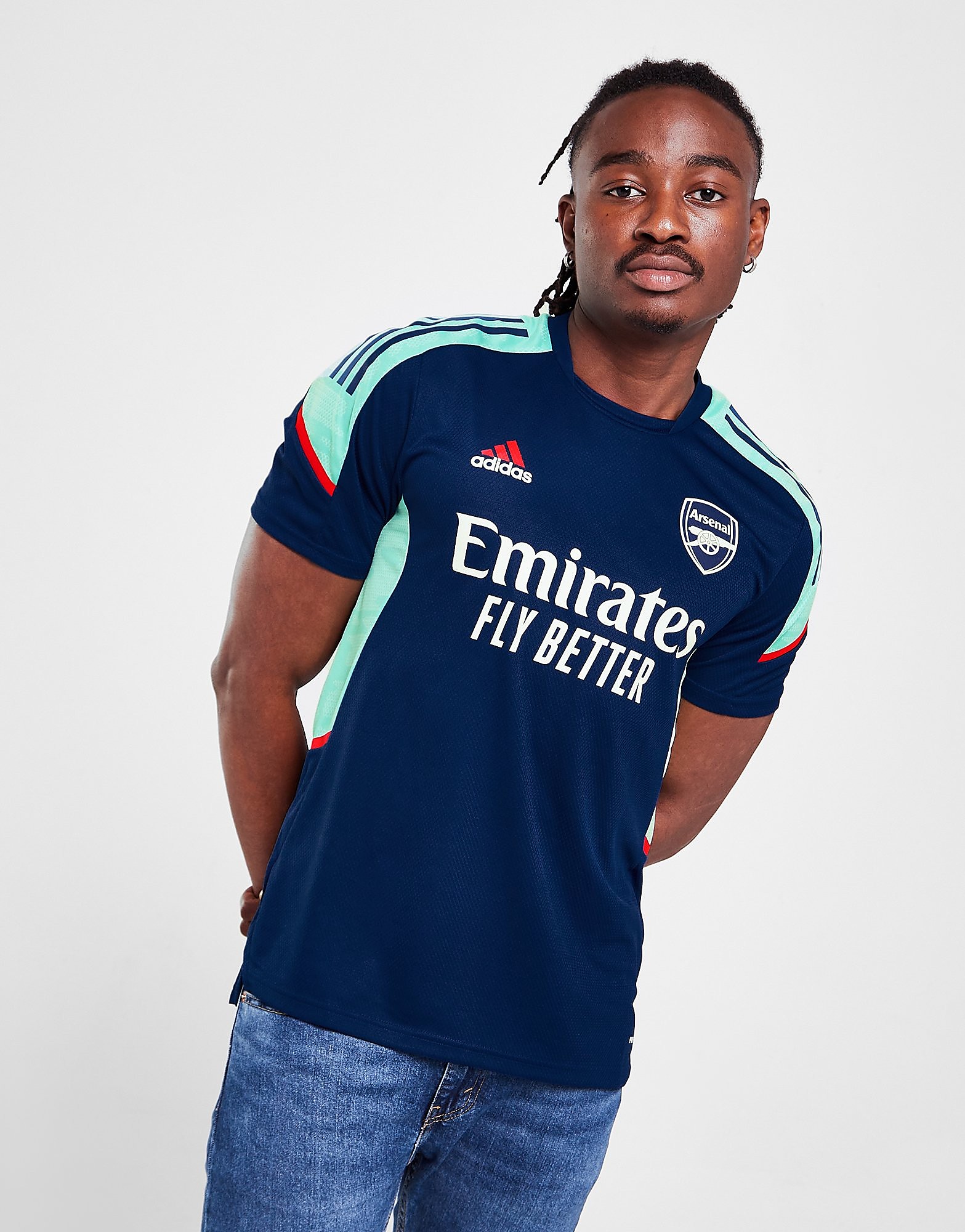 

adidas Arsenal FC Training Shirt - Mystery Blue - Mens, Mystery Blue