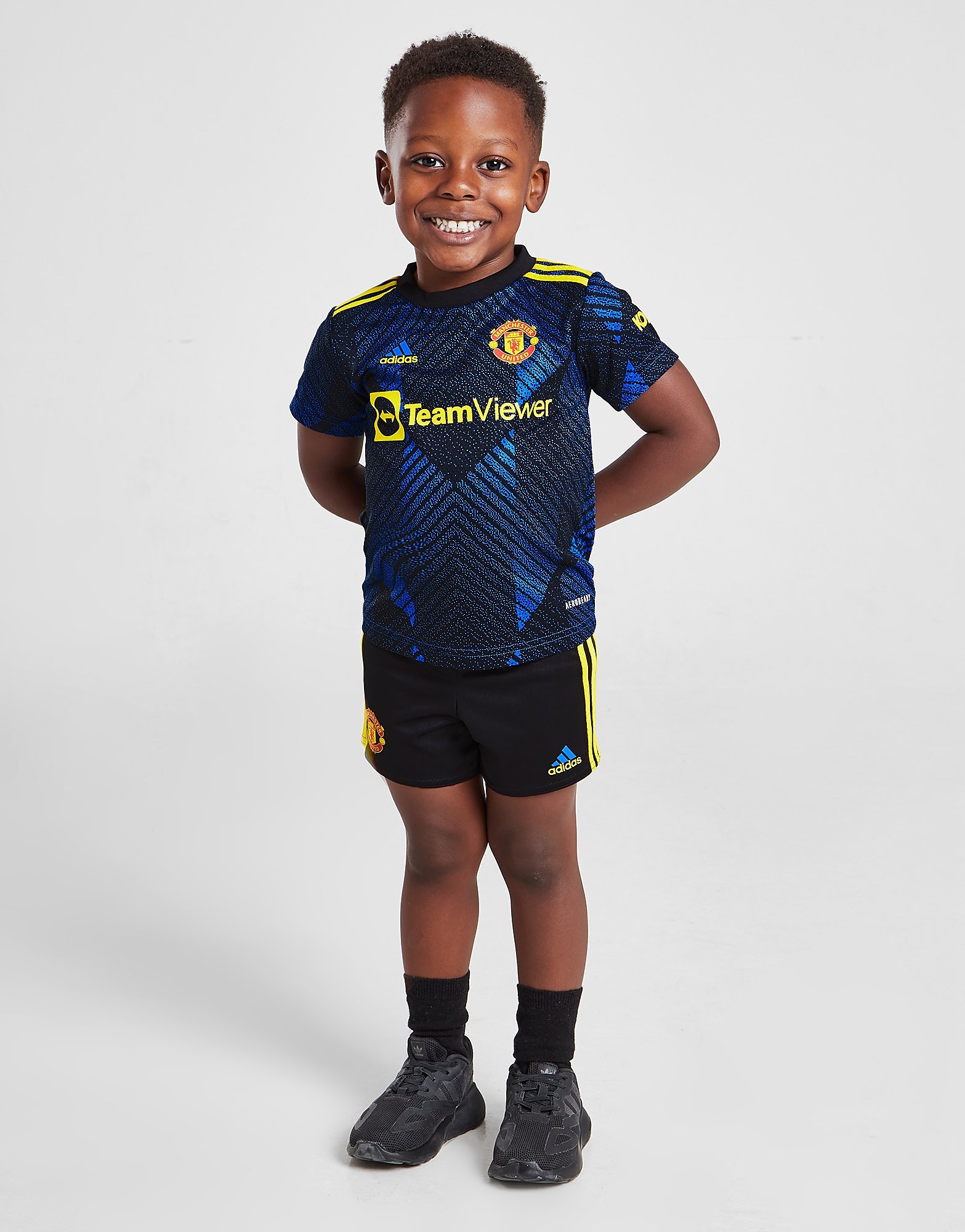 

adidas Manchester United FC 2021/22 Third Kit Infant - Glow Blue - Kids, Glow Blue