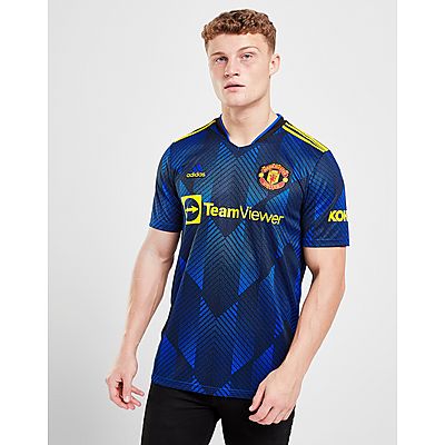 adidas Camiseta tercera equipación Manchester United 21/22, Glow Blue