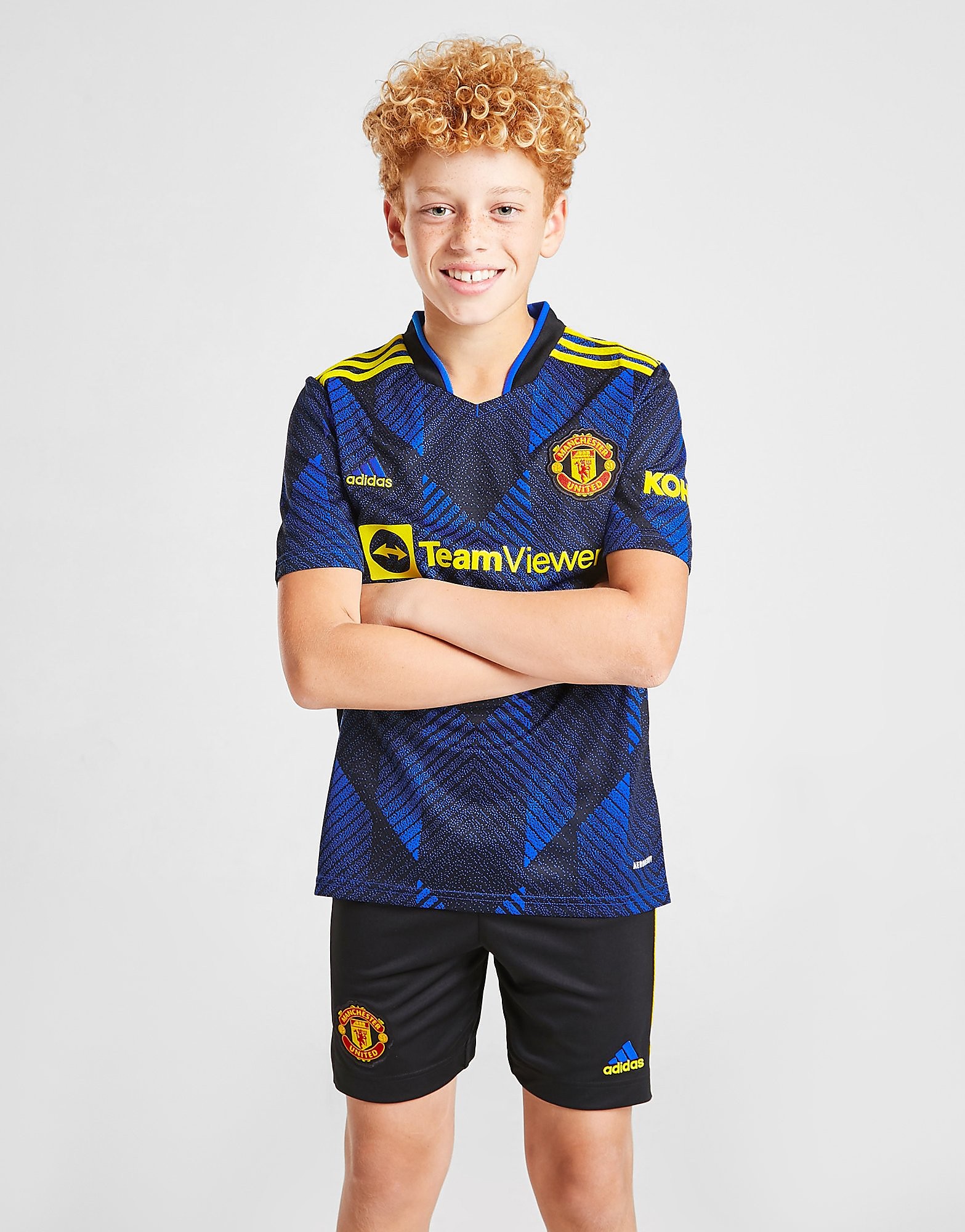 

adidas Manchester United 2021/22 Third Shorts Junior - Black - Kids, Black