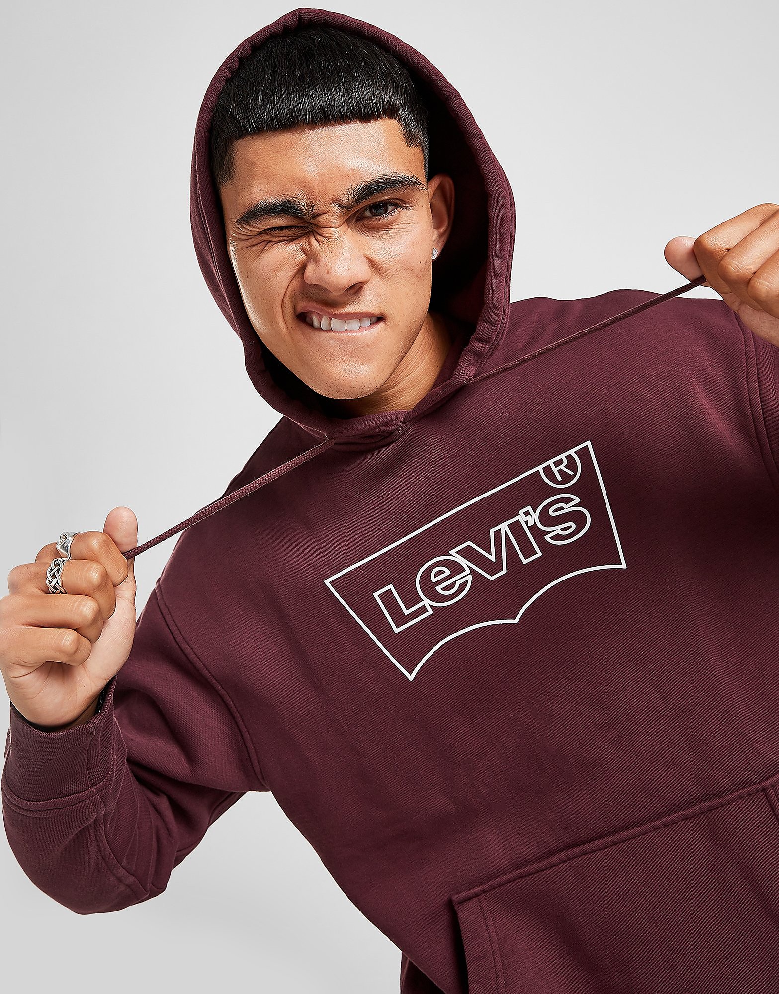 

Levis Batwing Logo Overhead Hoodie - Only at JD - Red - Mens, Red