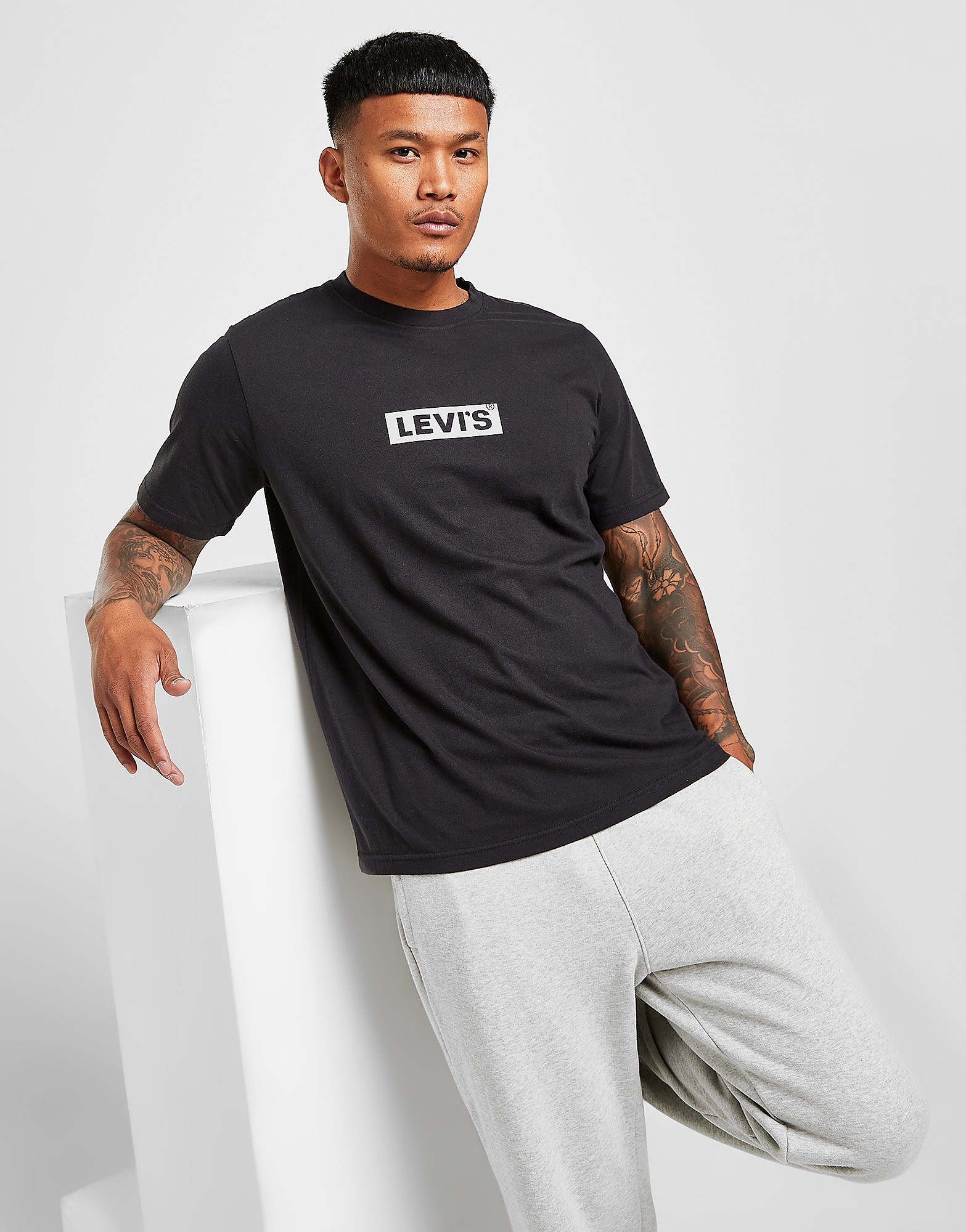 

Levis Box Tab Short Sleeve T-Shirt - Only at JD - Black - Mens, Black