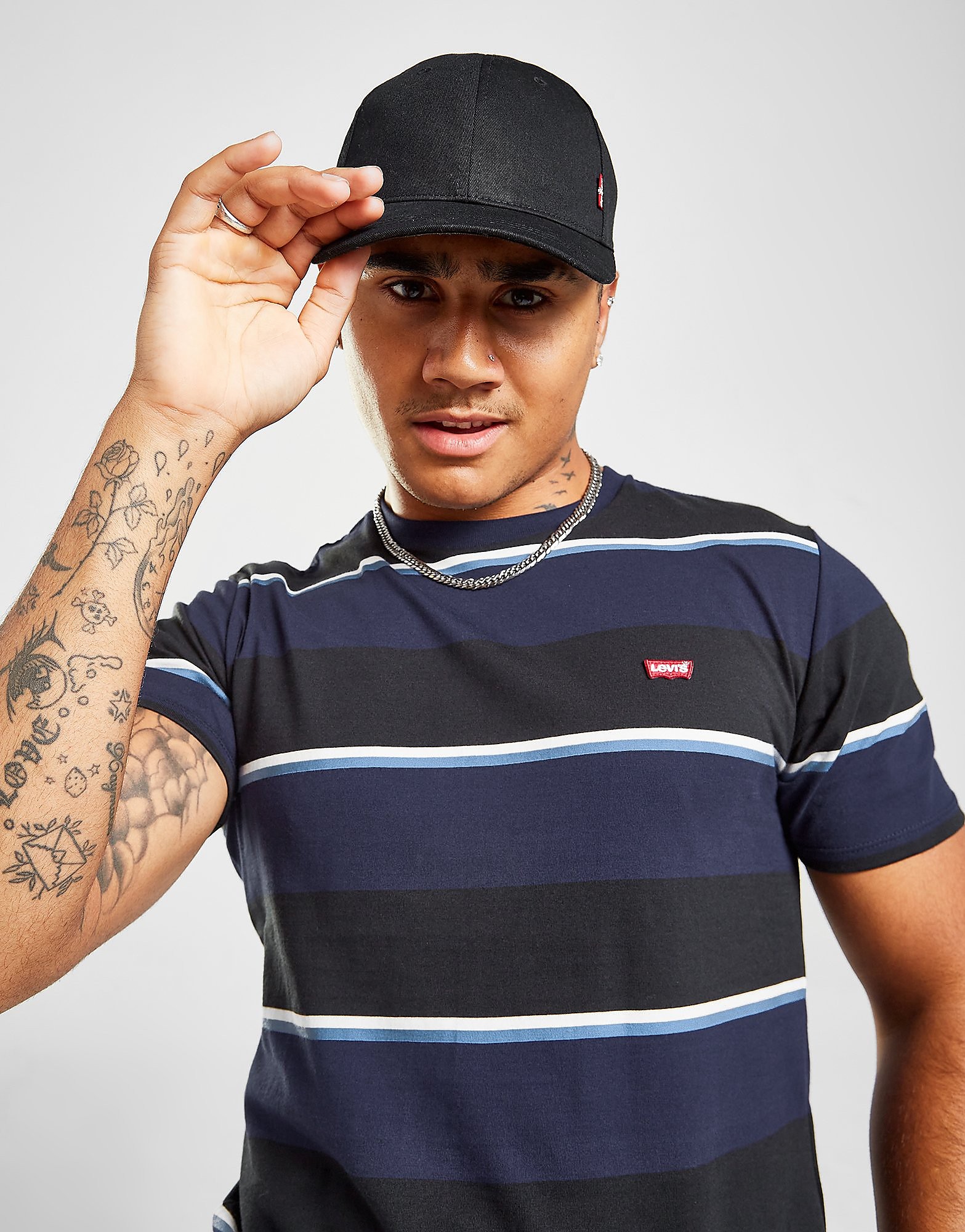 

Levis Stripe T-Shirt - Blue - Mens, Blue