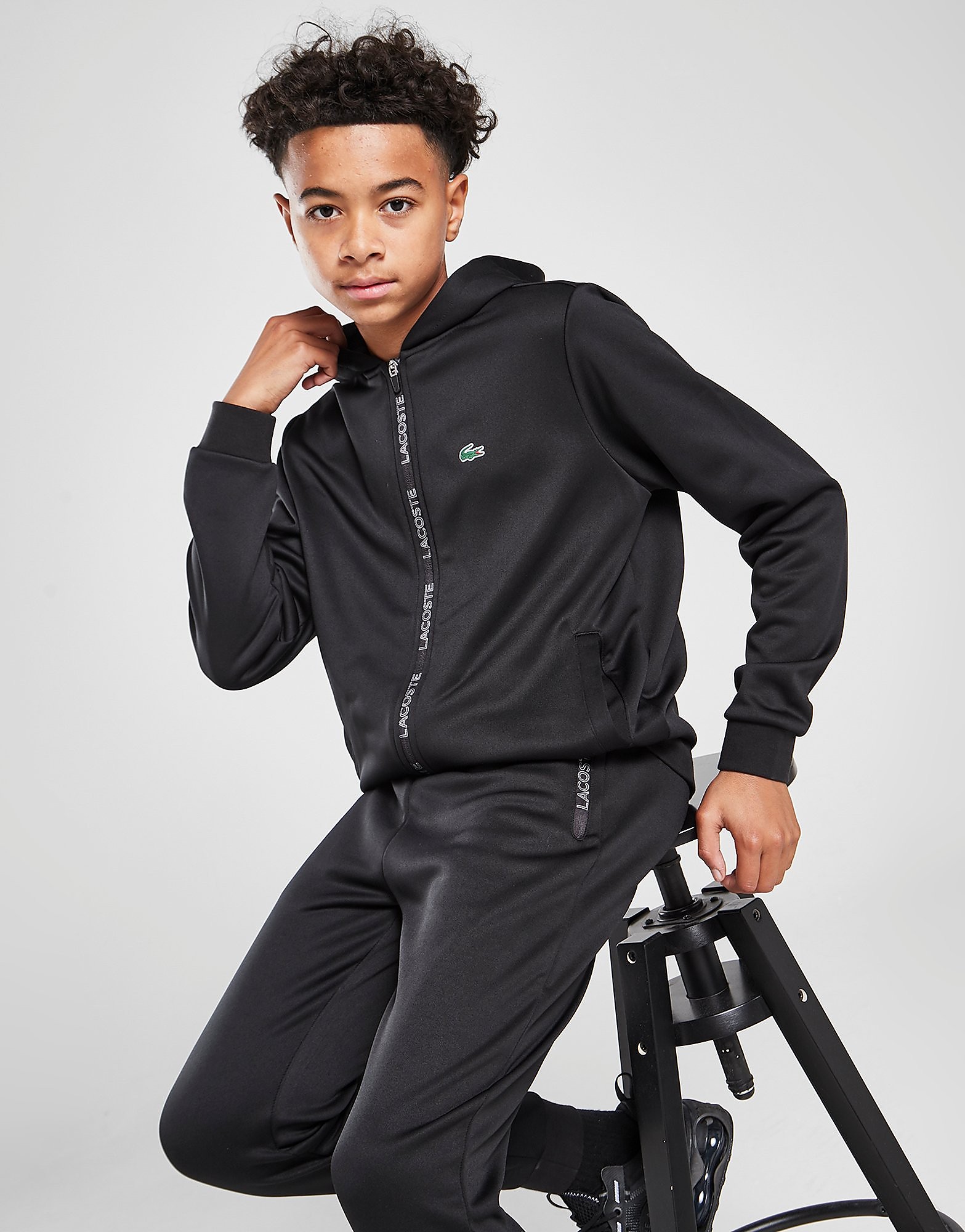 

Lacoste Poly Fleece Tape Hoodie Junior - Only at JD - Black/= - Kids, Black/=