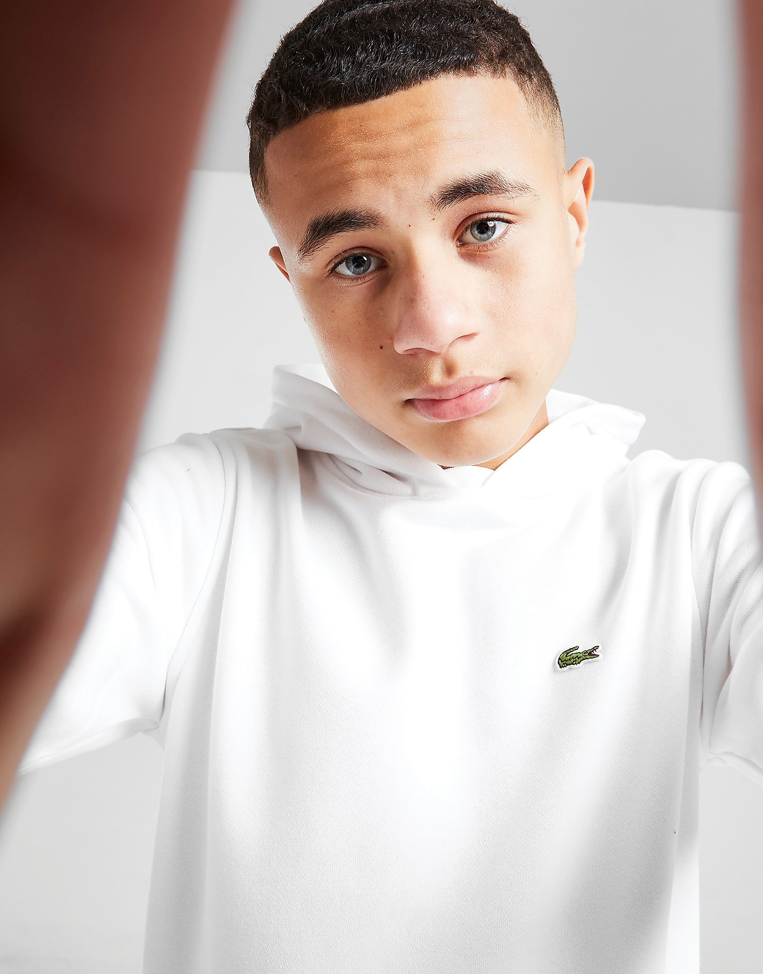 

Lacoste Small Croc Overhead Hoodie Junior - White - Kids, White