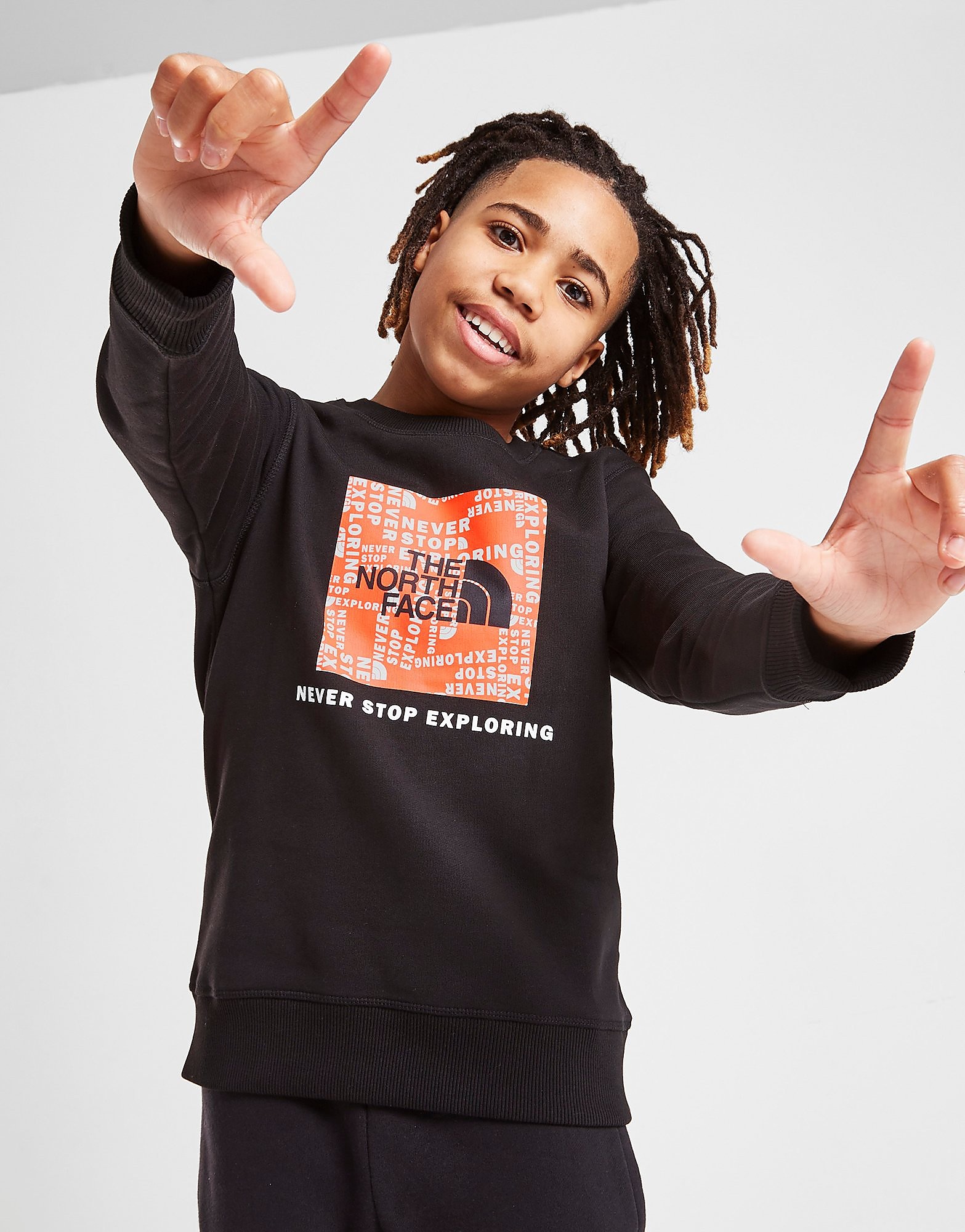 

The North Face Box Logo Crew Sweatshirt Junior - Black/Black - Kids, Black/Black