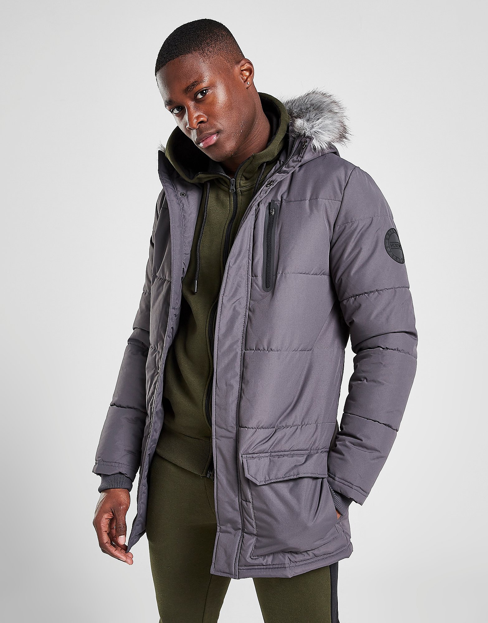 

McKenzie Disc Bubble Parka Jacket - Only at JD - Grey - Mens, Grey