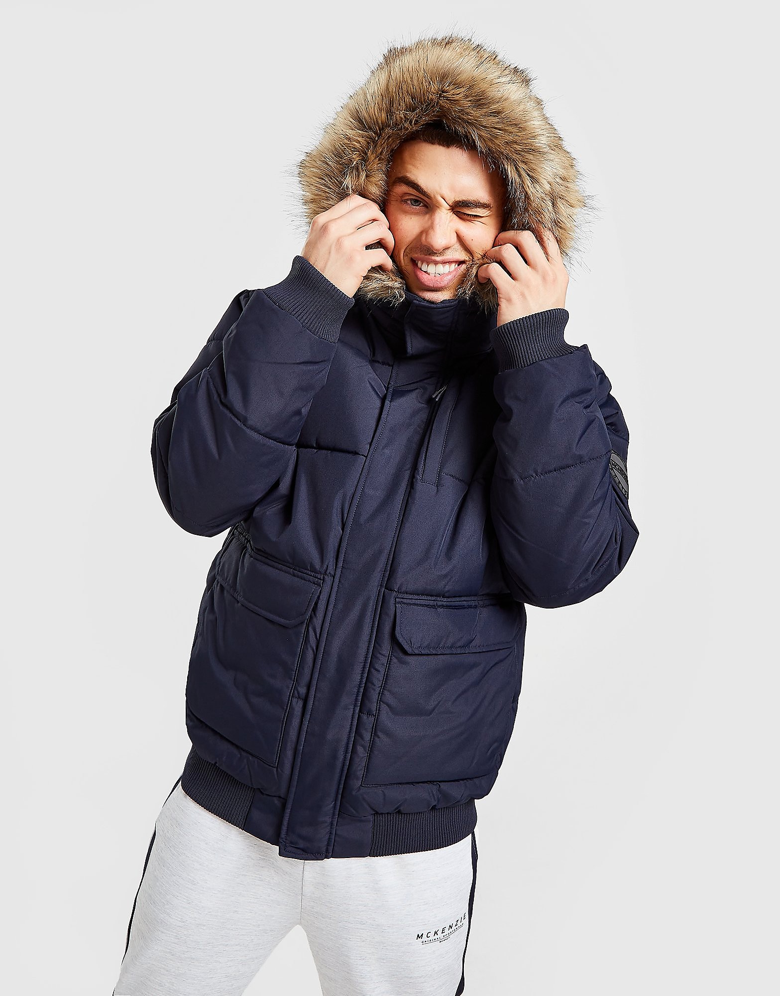 

McKenzie Labeth Bomber Parka Jacket - Only at JD - Navy - Mens, Navy