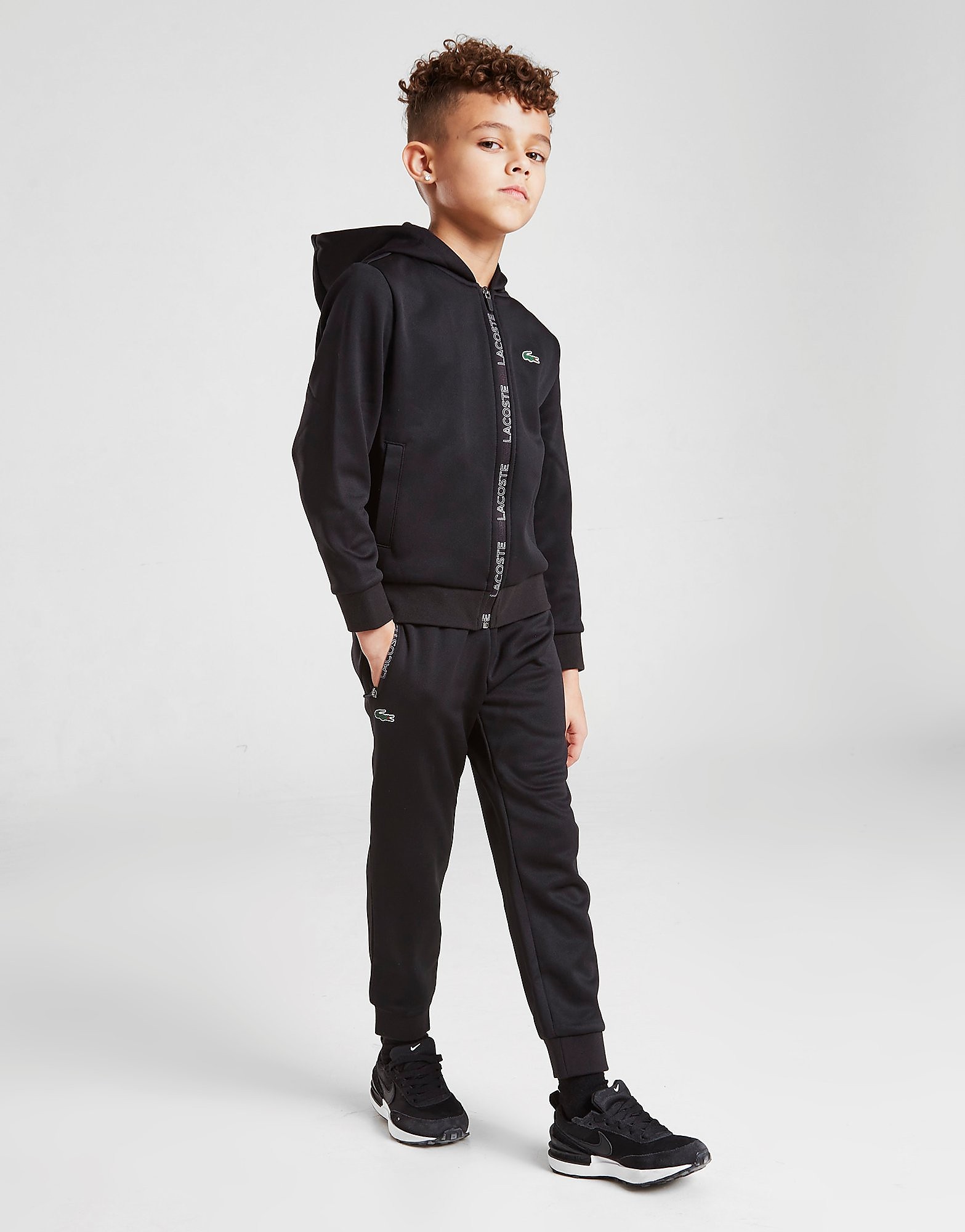 

Lacoste Poly Fleece Tape Track Pants Children - Only at JD - Black - Kids, Black